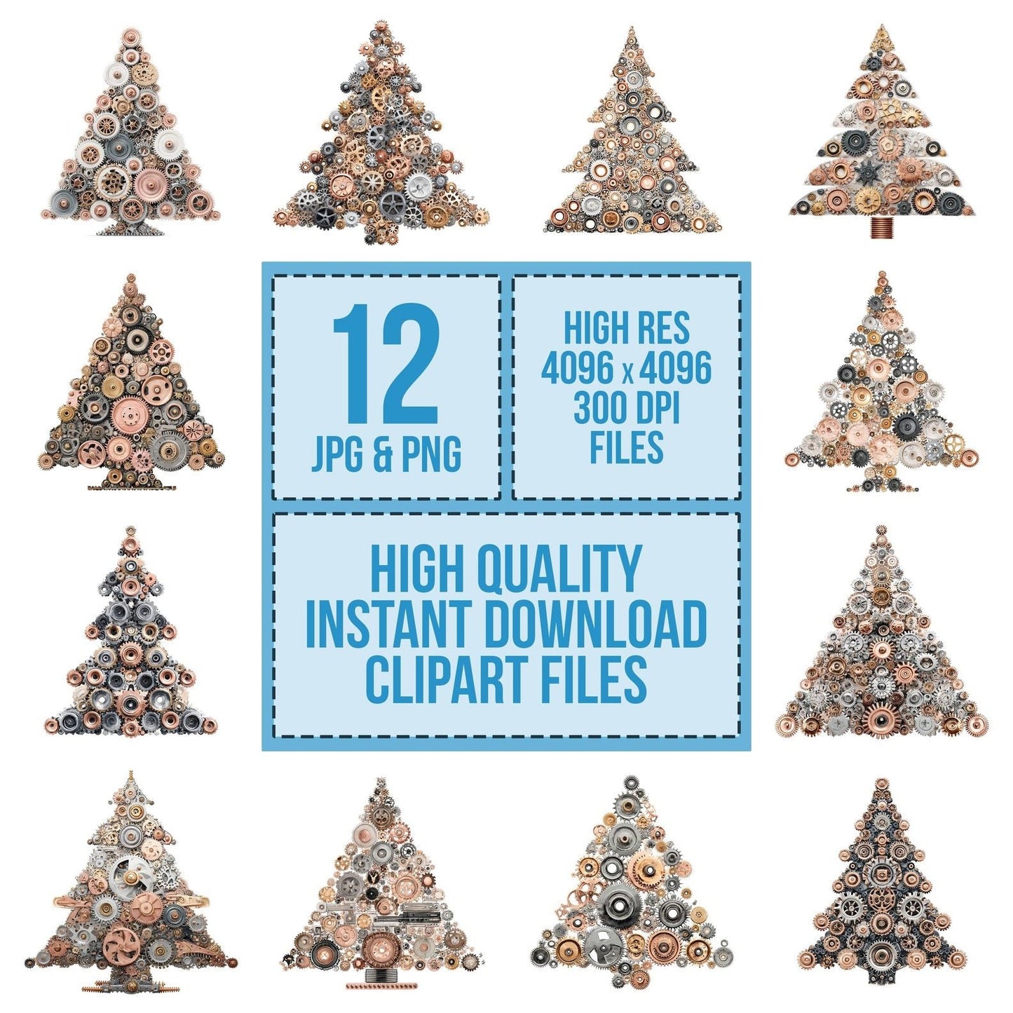 Metal Gear Christmas Tree Clipart Set (DDD006046)