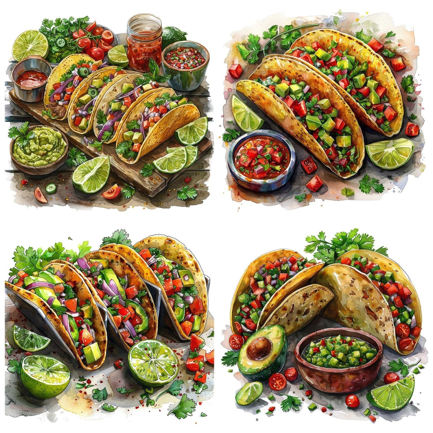 Mexican Tacos Clipart Set (DDD006047)