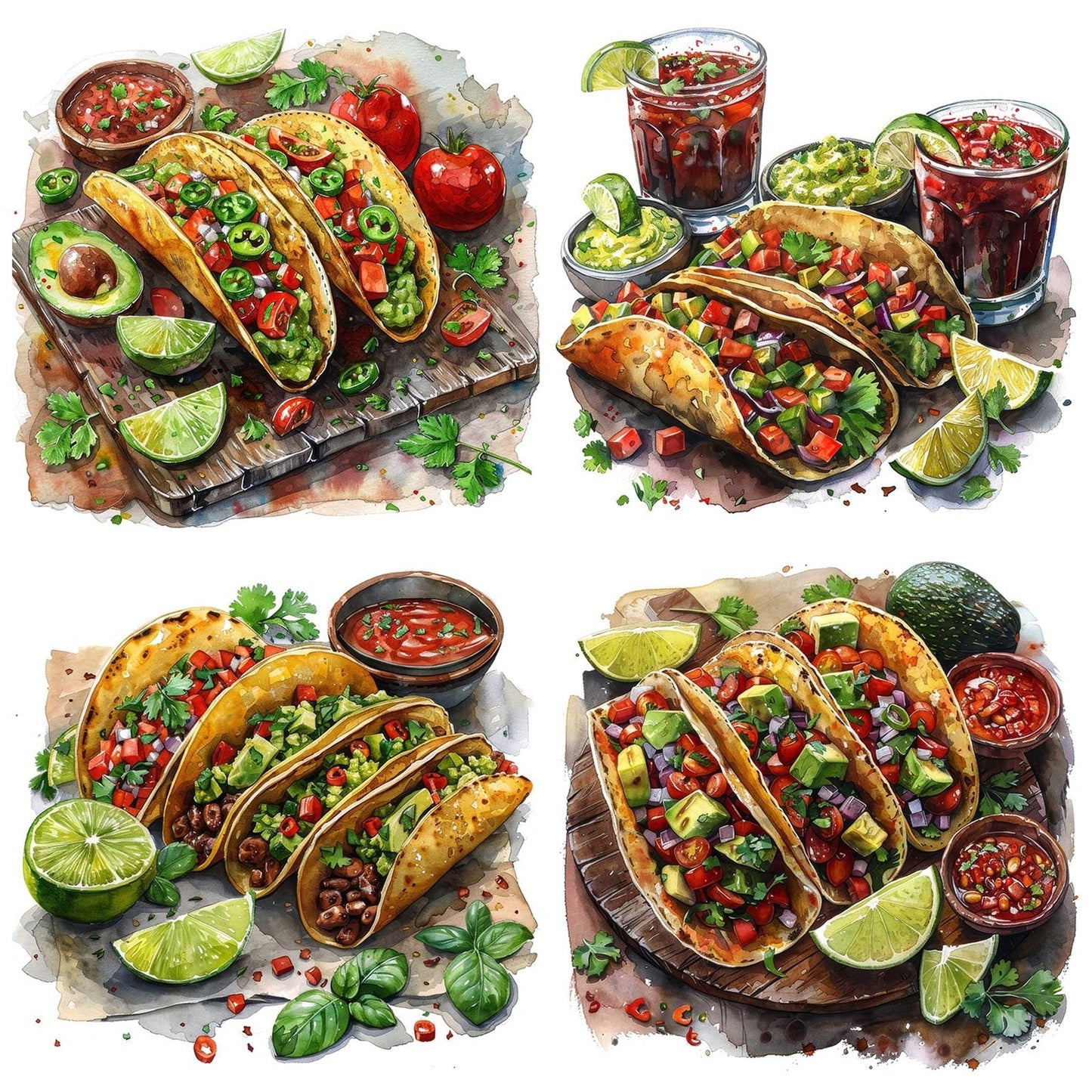Mexican Tacos Clipart Set (DDD006047)