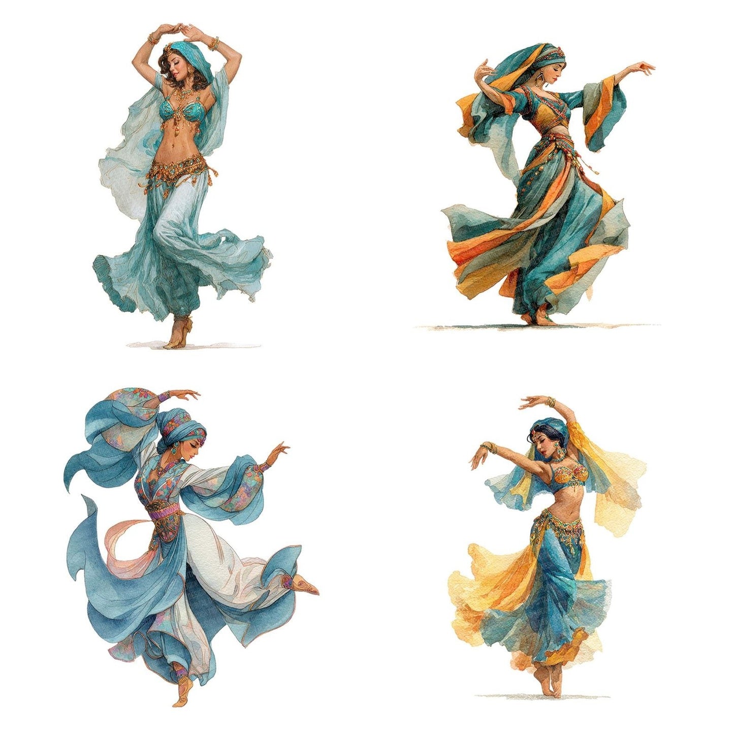 Middle Eastern Dancer Clipart Set (DDD006048)