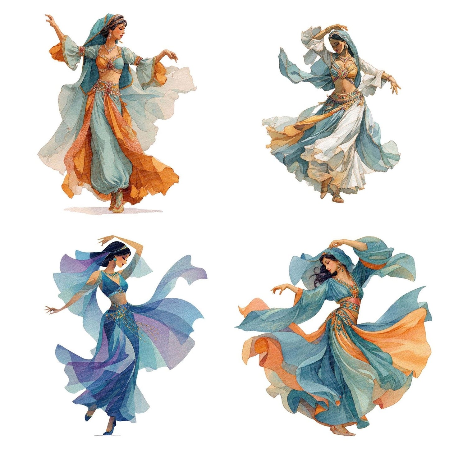 Middle Eastern Dancer Clipart Set (DDD006048)