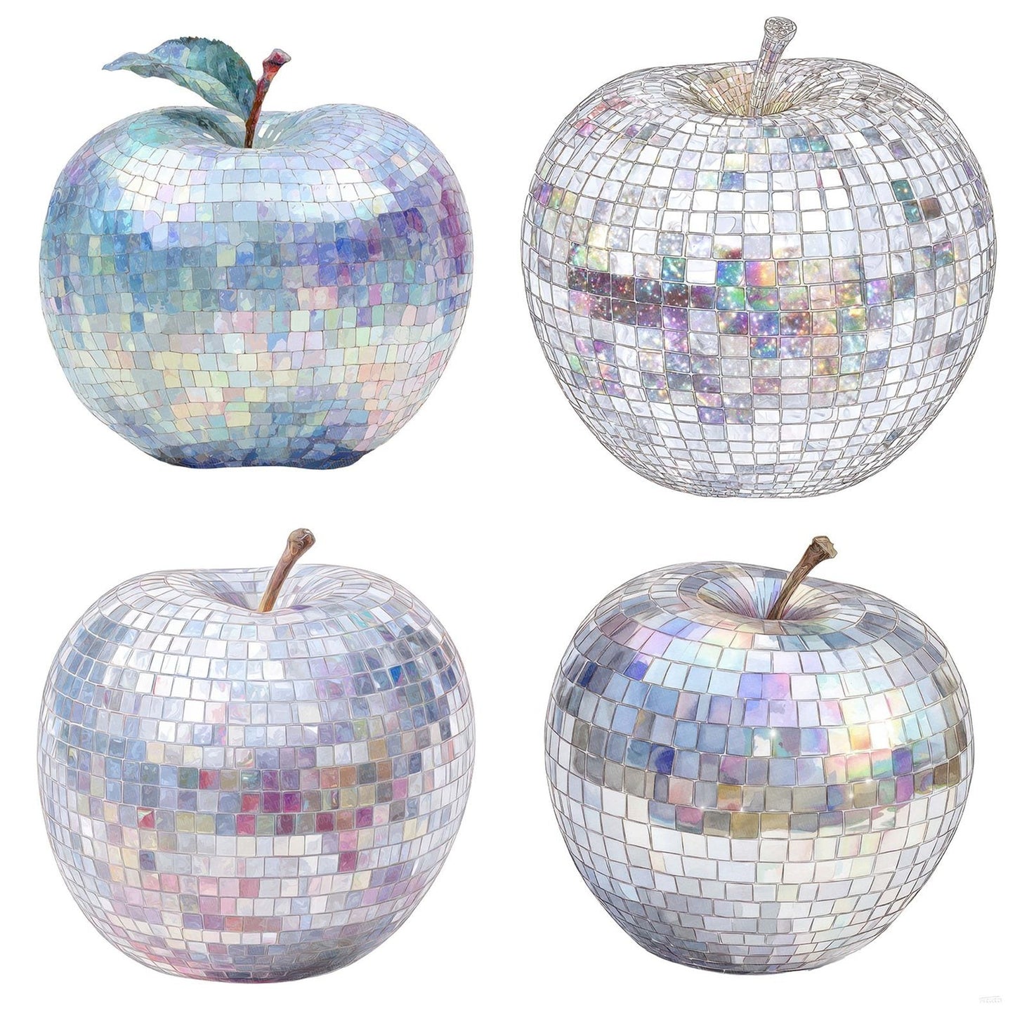 Mirrorball Apple Clipart Set (DDD006075)