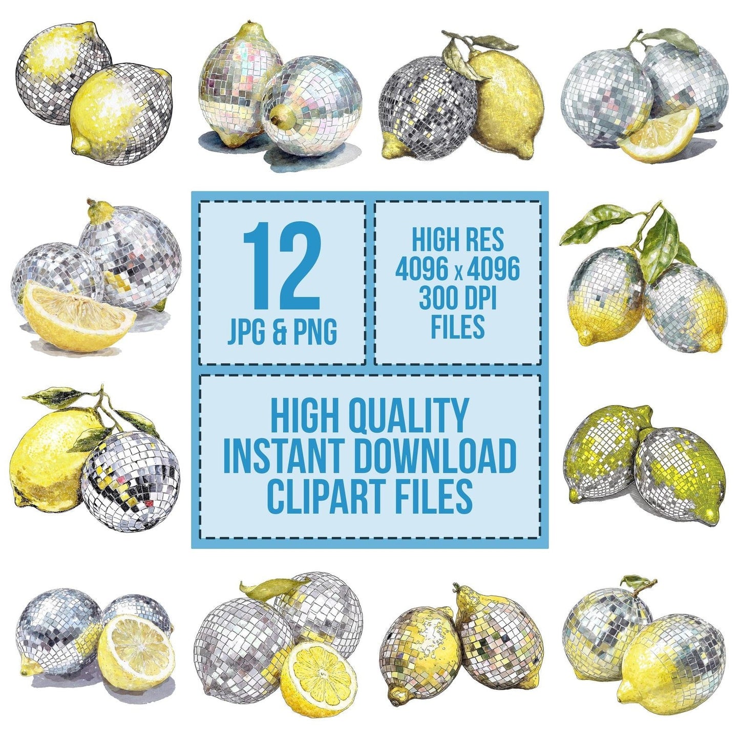 Mirrorball Lemons Clipart Set (DDD006077)