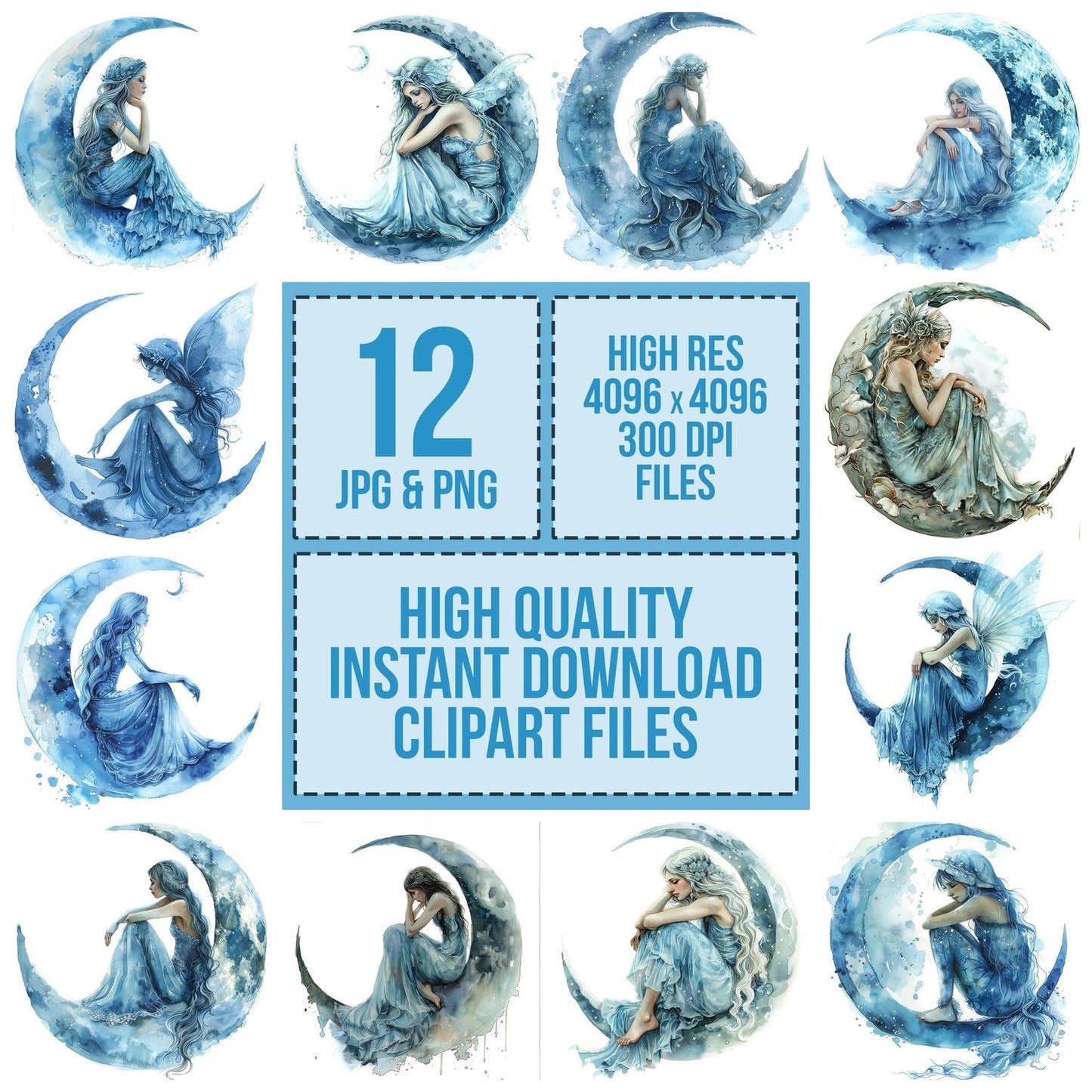 Moon Fairy Clipart Set (DDD006090)