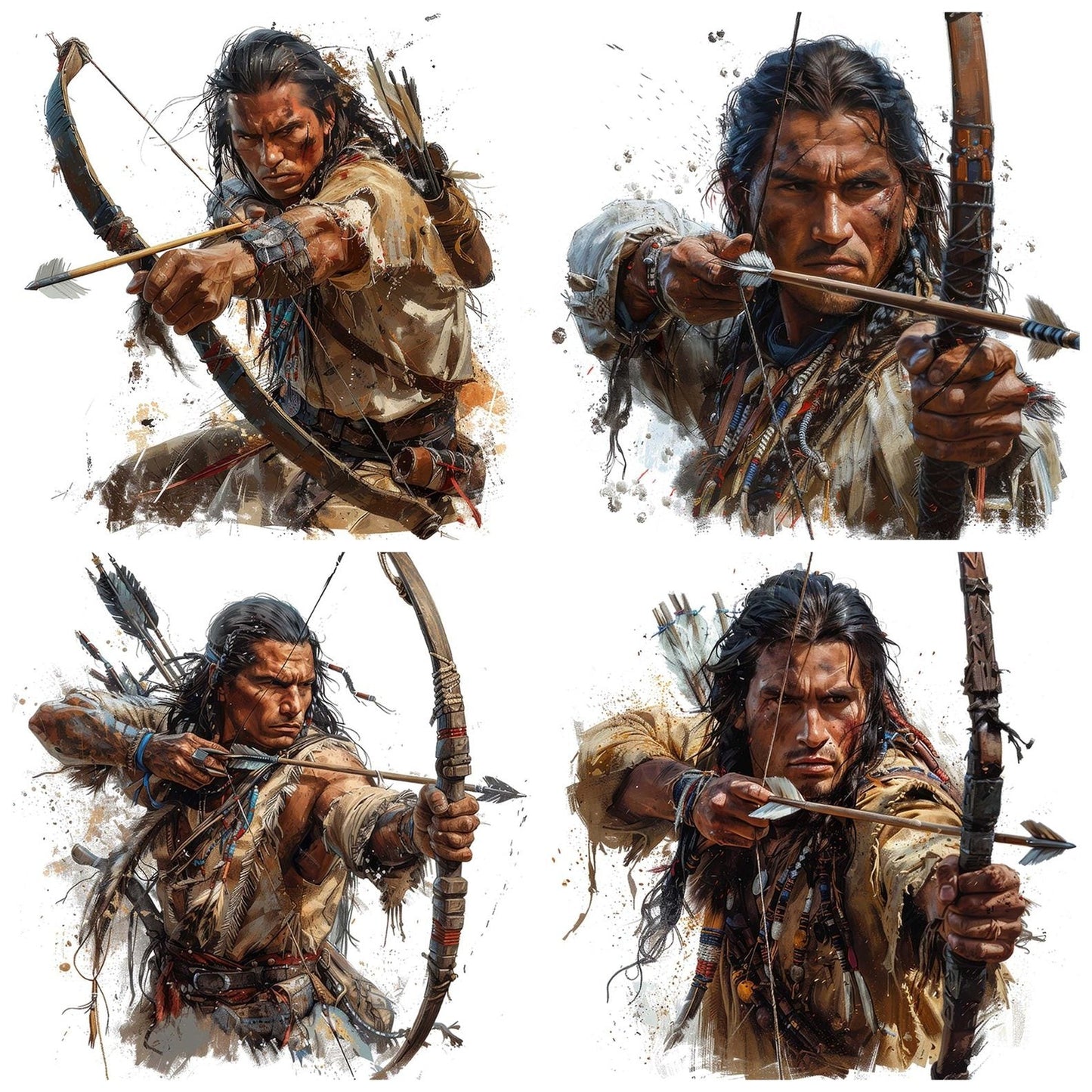 Native American Hunter Clipart Set (DDD006126)