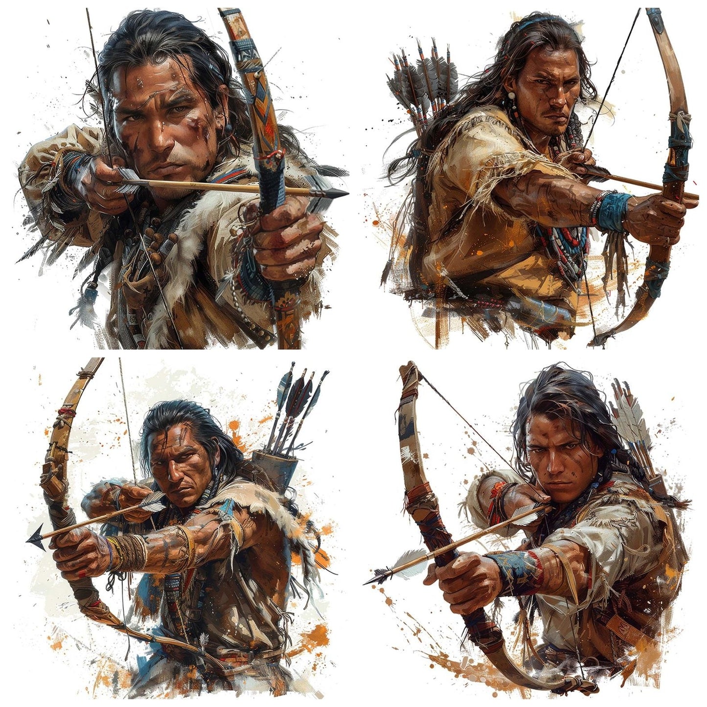 Native American Hunter Clipart Set (DDD006126)