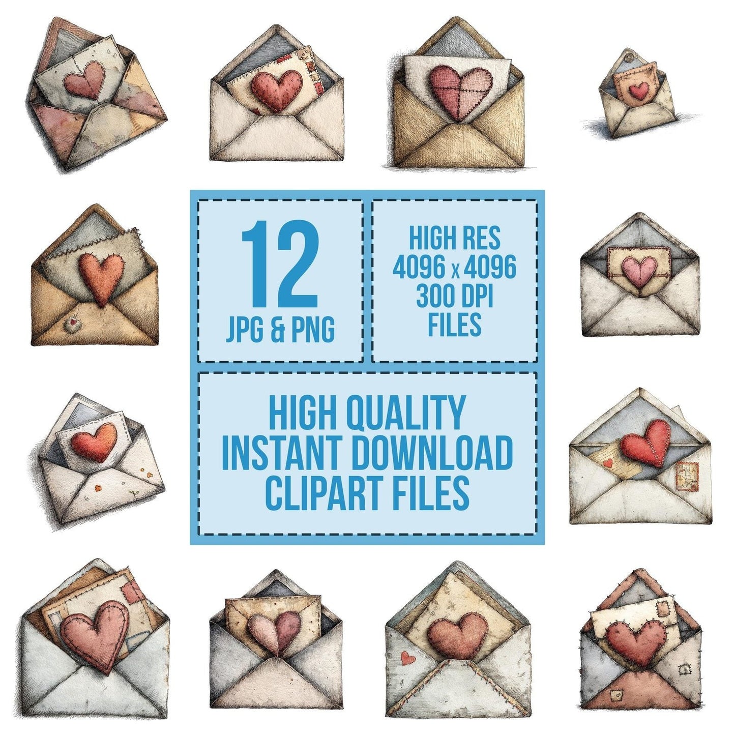 Open Love Letter Clipart Set (DDD006215)