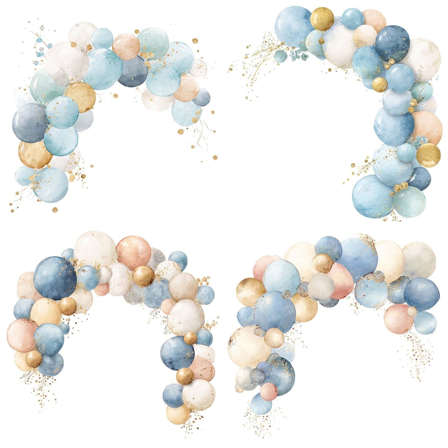 Pastel Balloon Arch Clipart Set (DDD006248)
