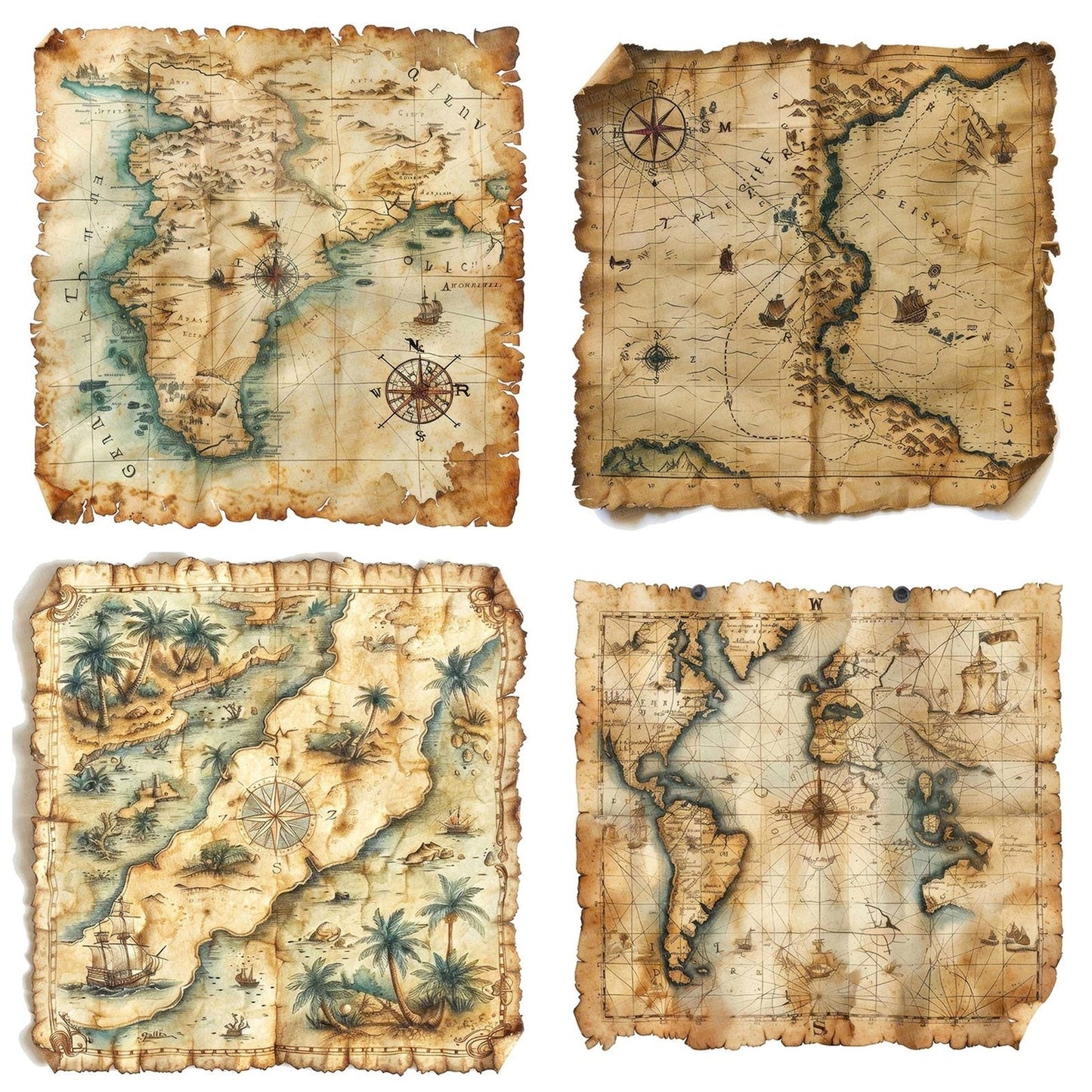 Pirates Map Clipart Set (DDD006321)