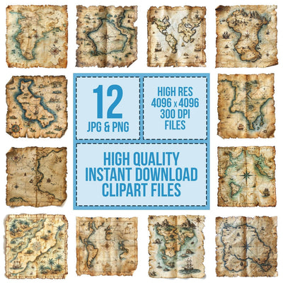 Pirates Map Clipart Set (DDD006321)