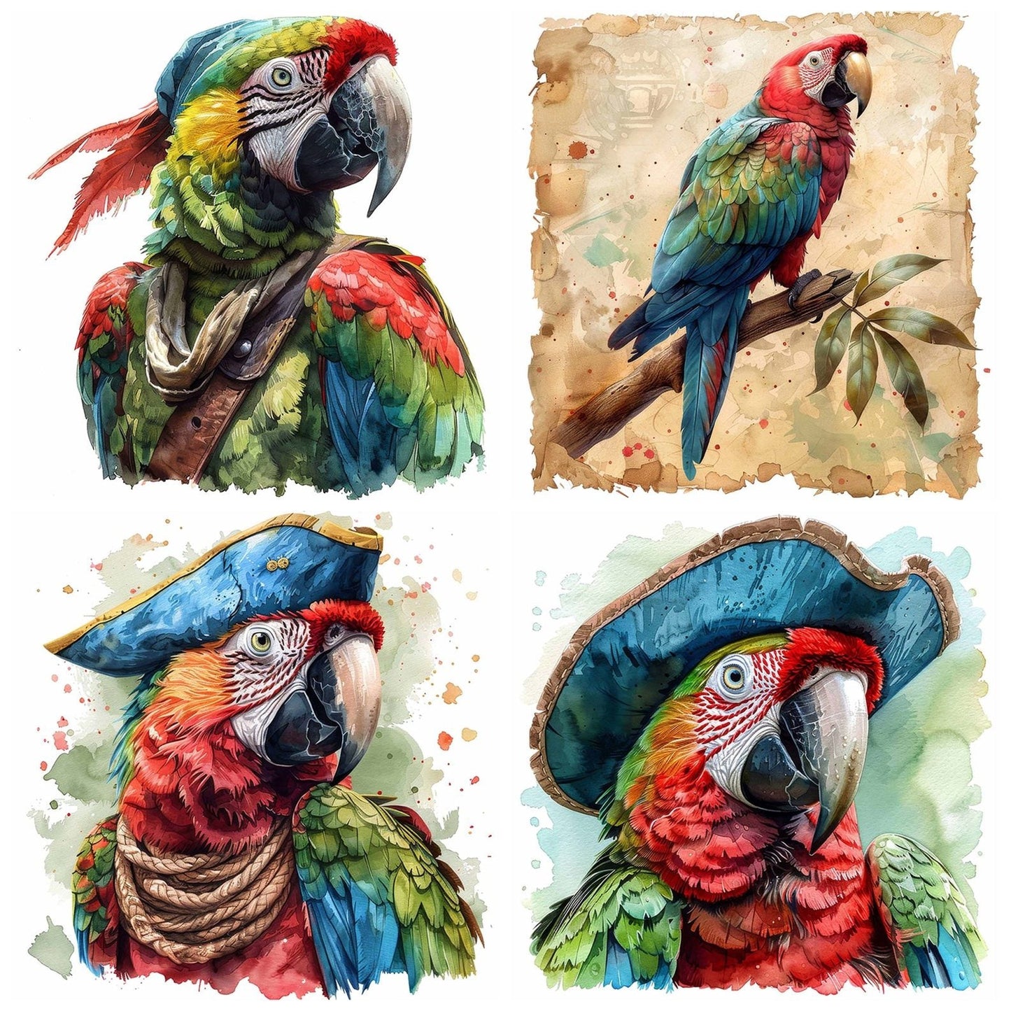 Pirates Parrot Clipart Set (DDD006322)
