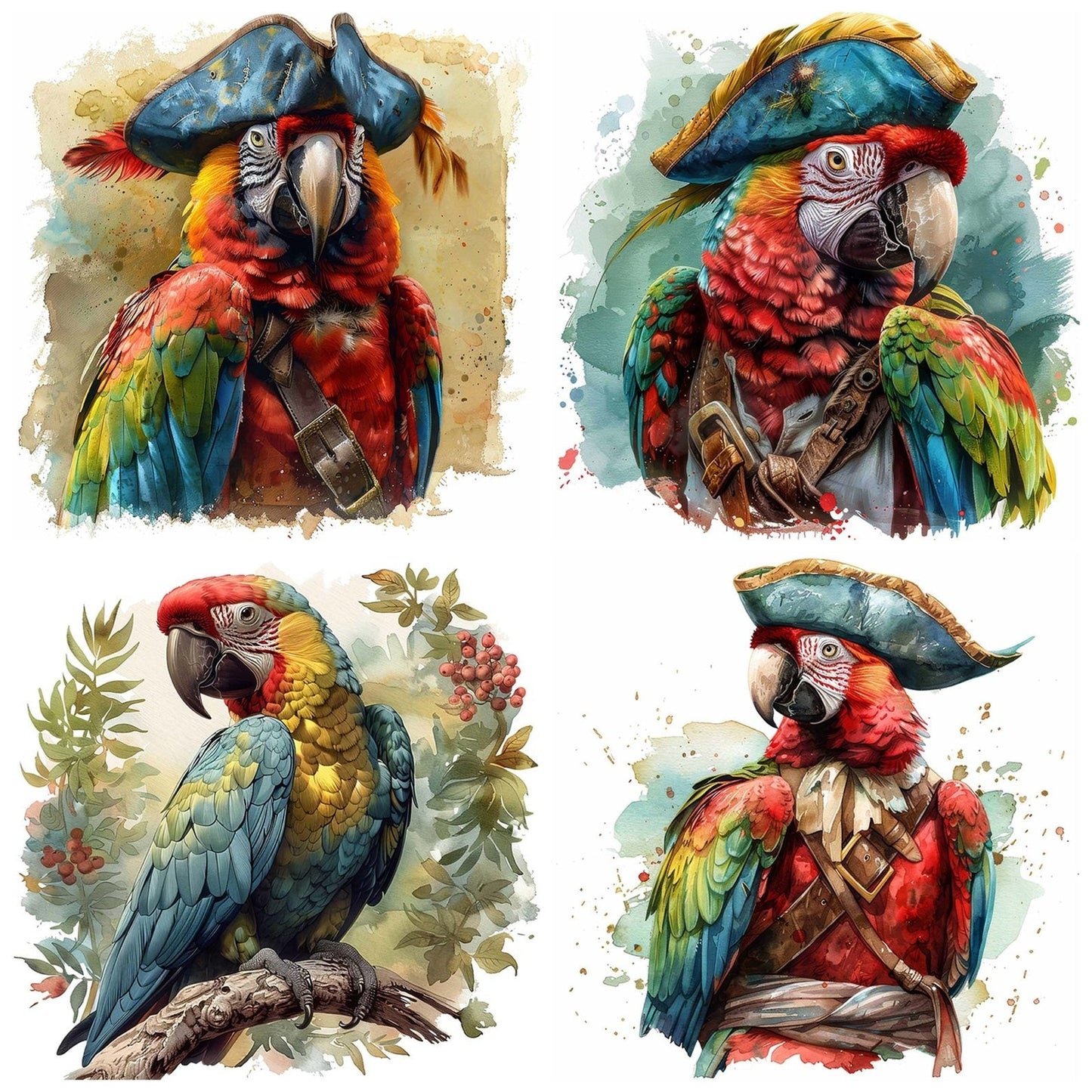 Pirates Parrot Clipart Set (DDD006322)