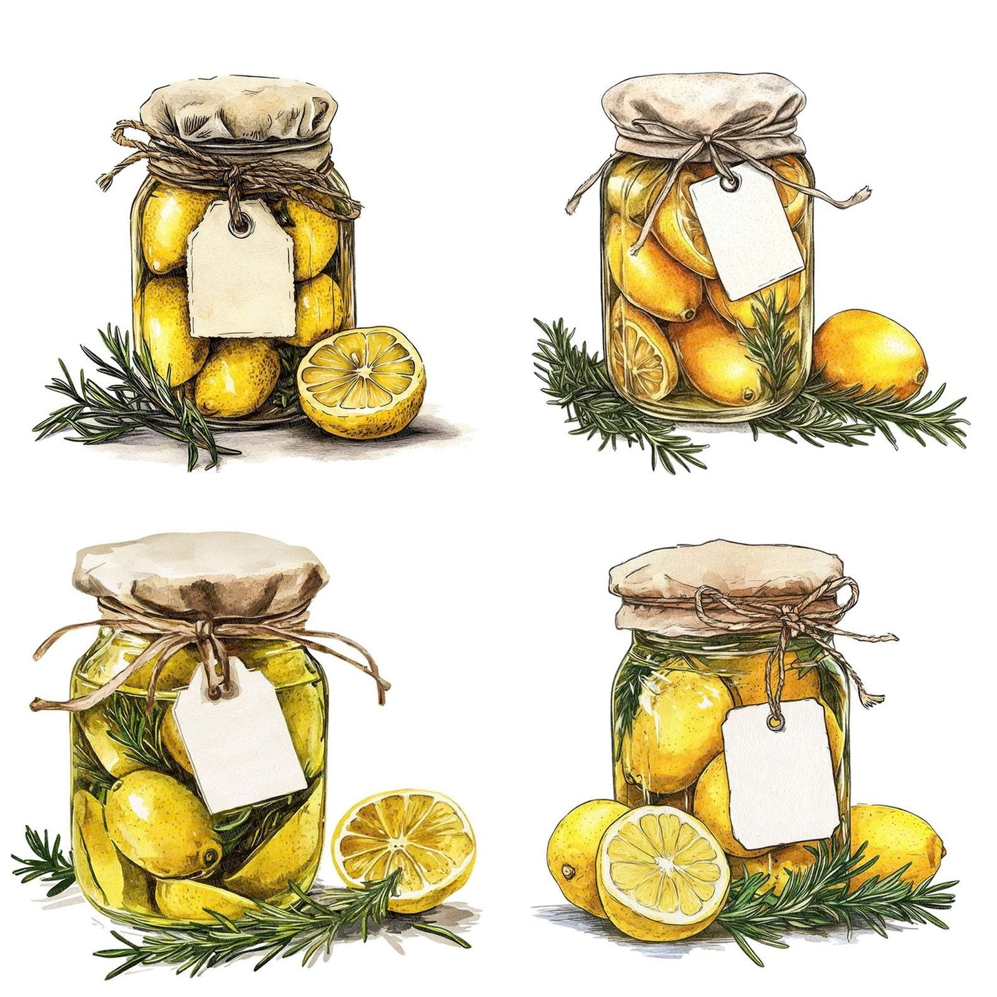 Preserved Lemons in Jar Clipart Set (DDD006349)