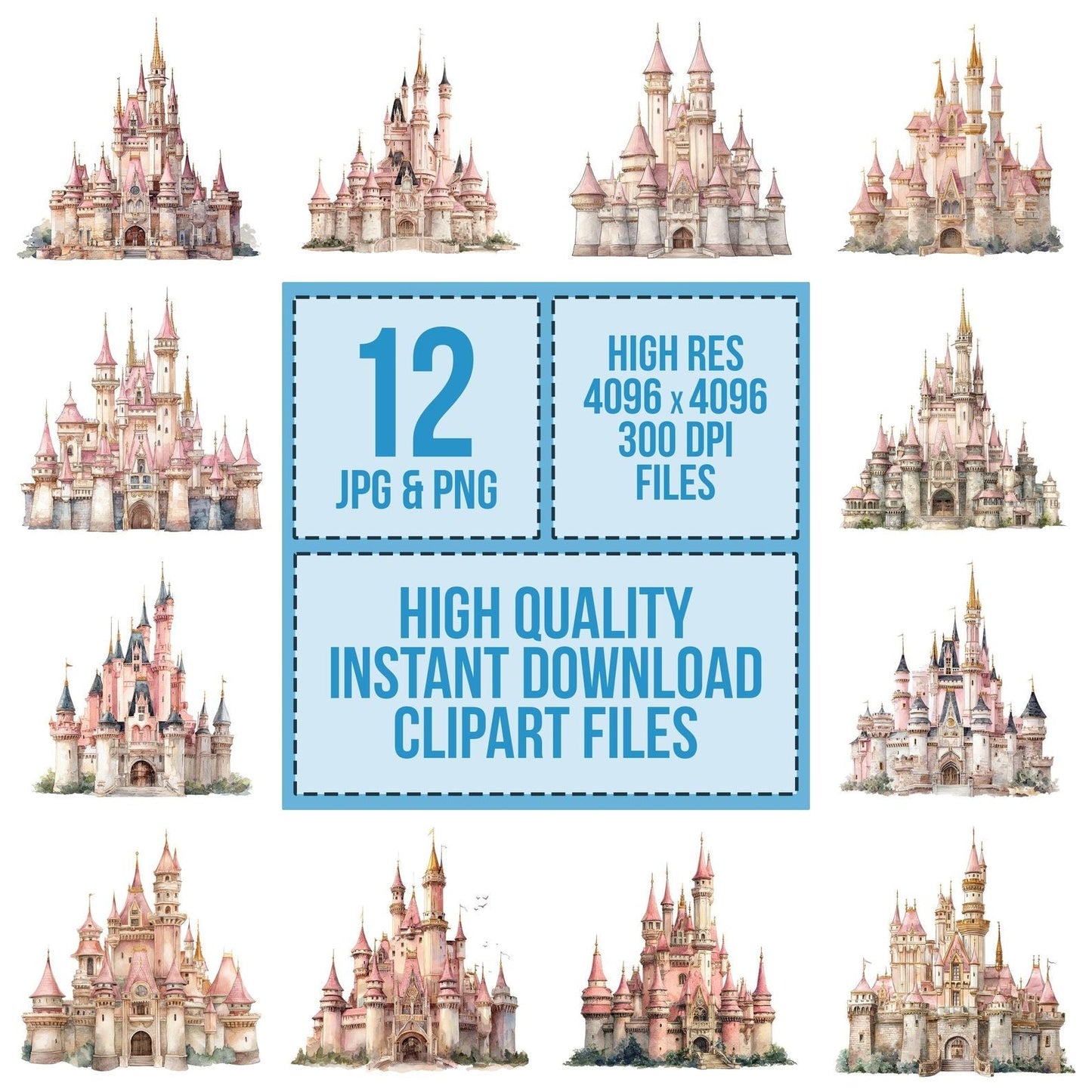Princess Castle Clipart Set (DDD006361)