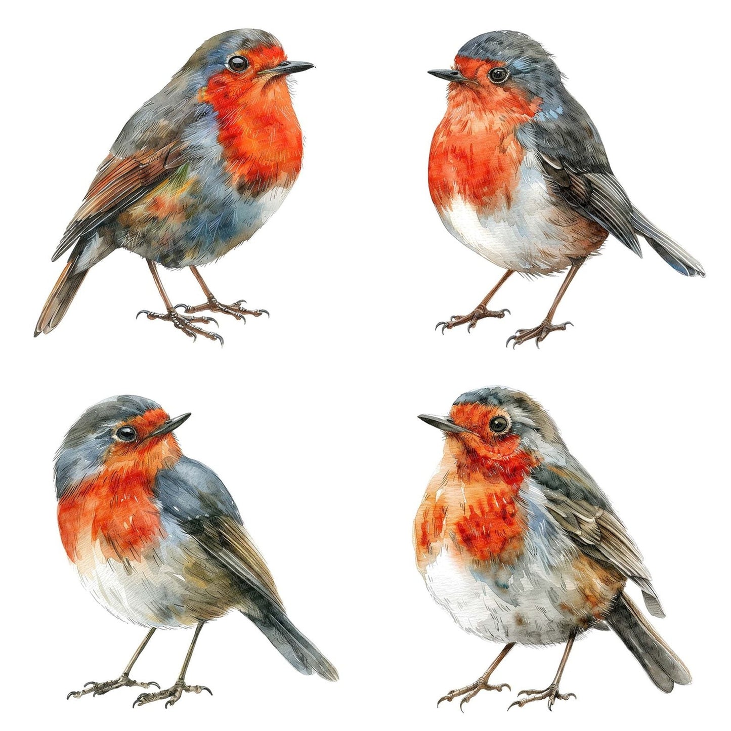 Robin Red Breast Clipart Set (DDD006440)