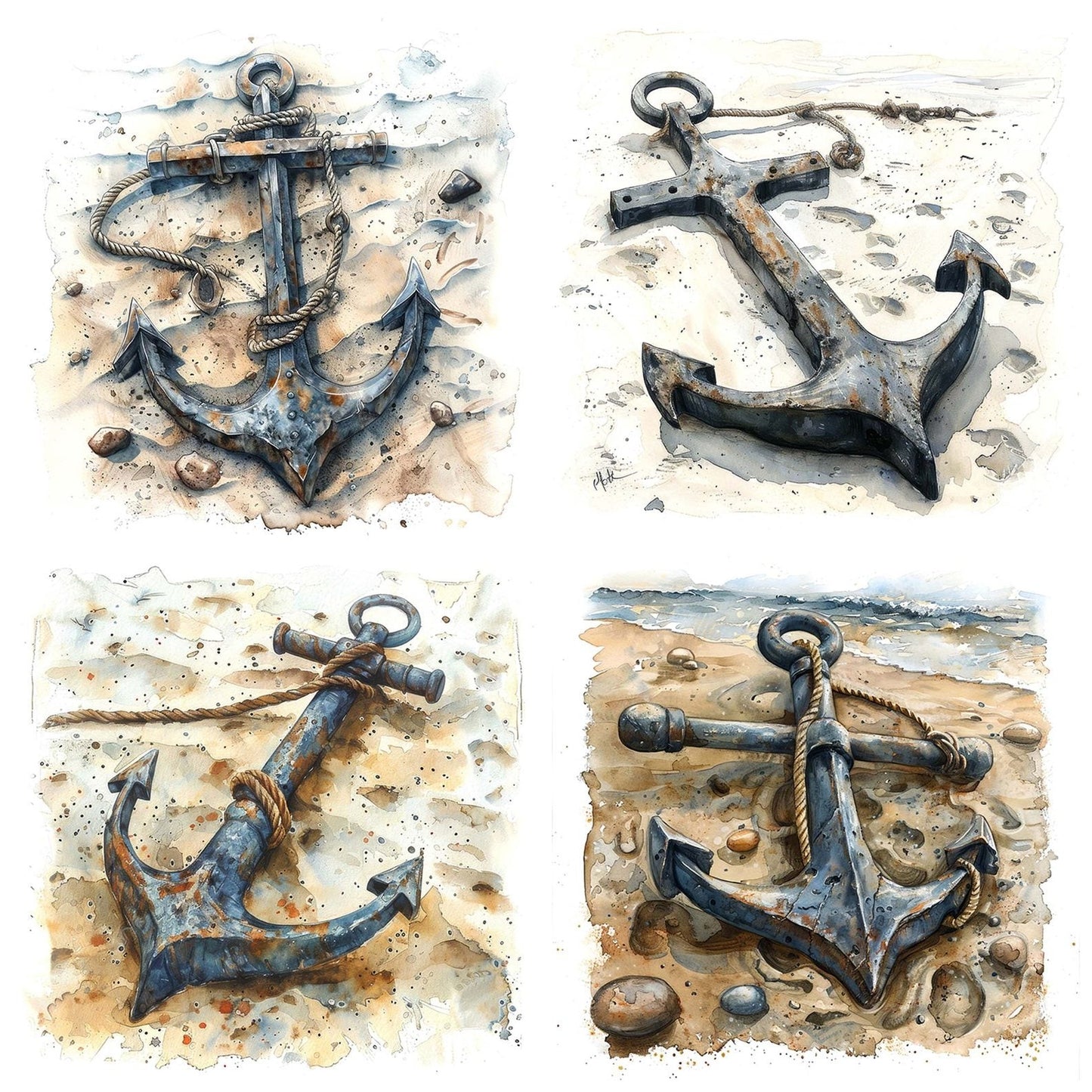 Rusty Ship Anchor Clipart Set (DDD006478)