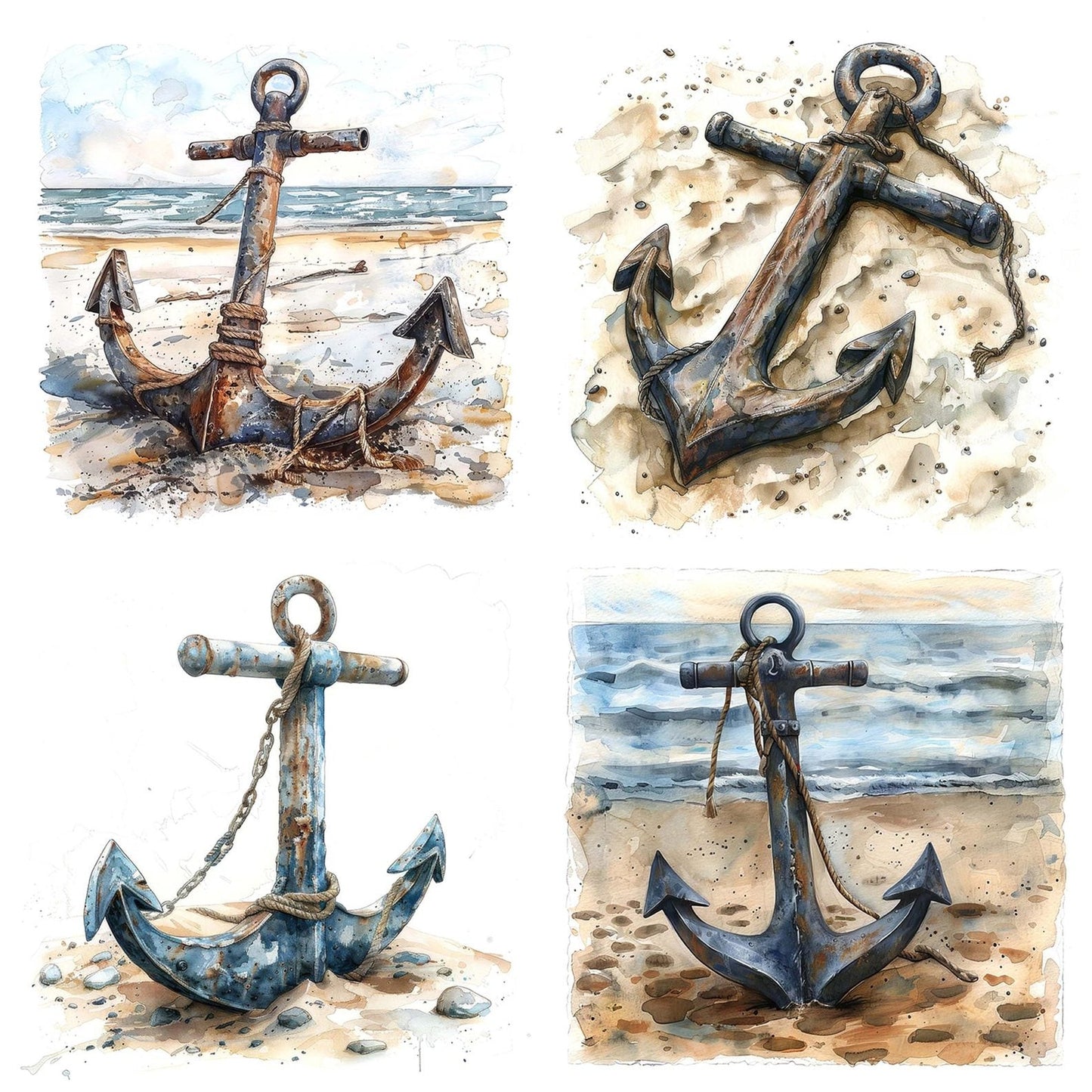 Rusty Ship Anchor Clipart Set (DDD006478)