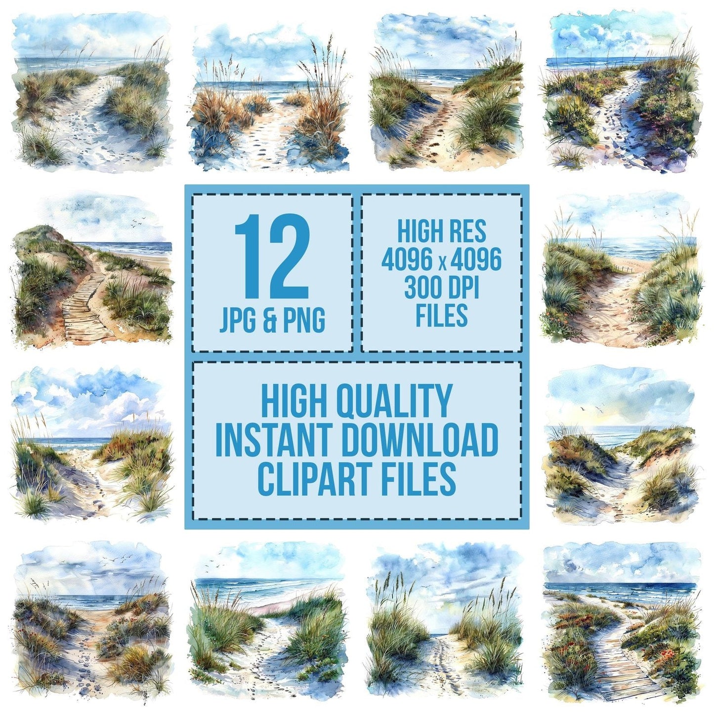 Sand Dune Path Clipart Set (DDD006486)