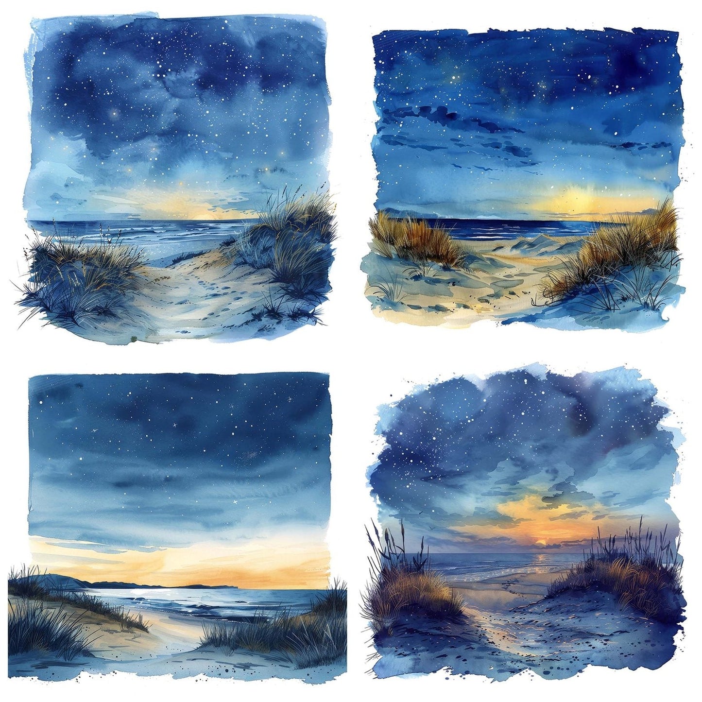 Sand Dunes at Dusk Clipart Set (DDD006488)
