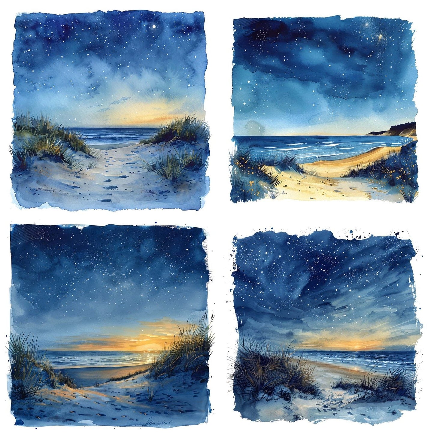 Sand Dunes at Dusk Clipart Set (DDD006488)