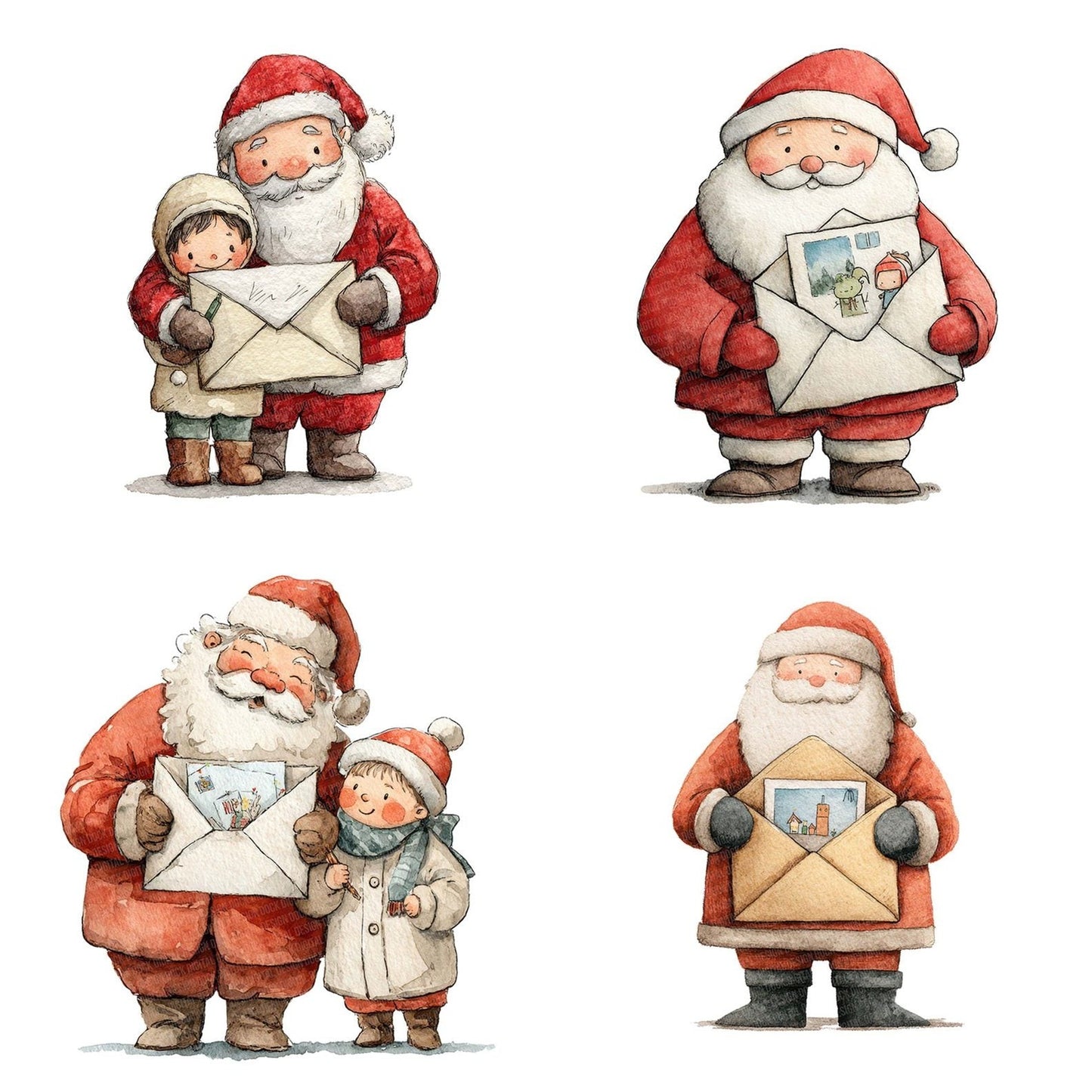 Santa Large Envelope Clipart Set (DDD006493)