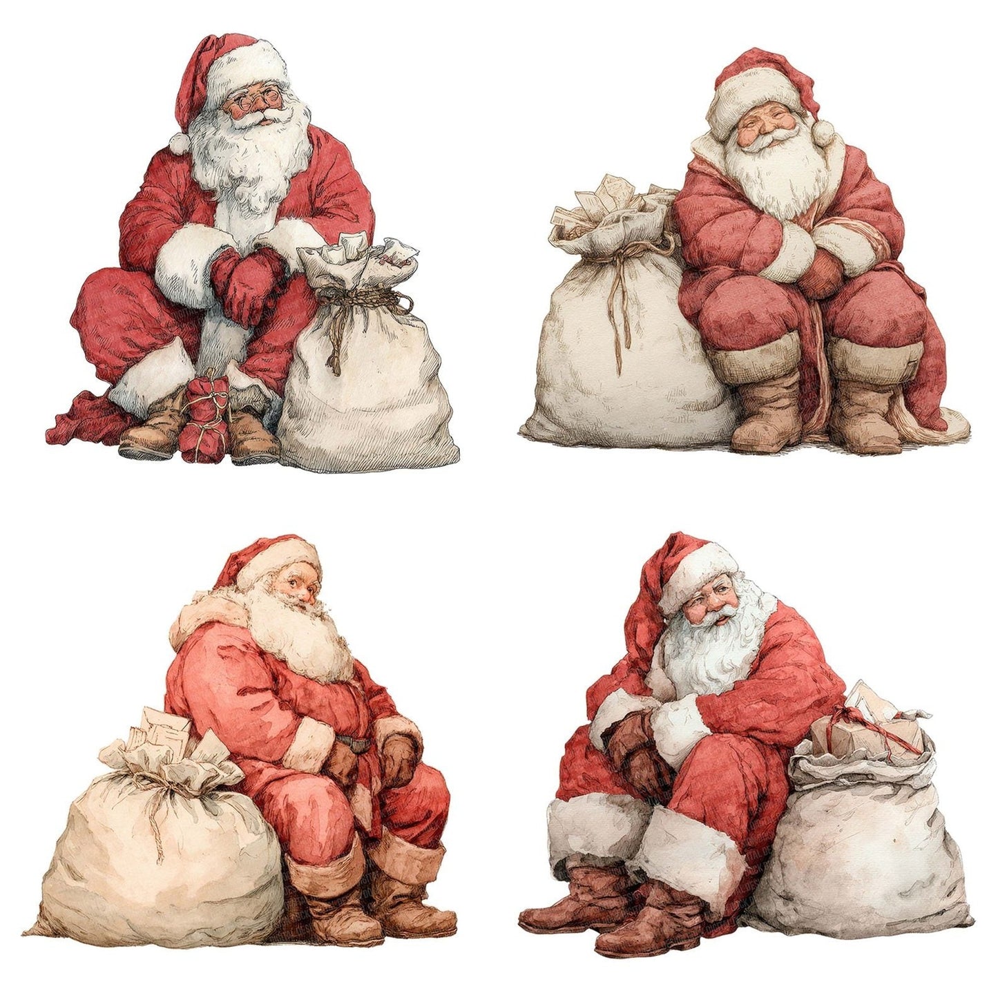 Santa Sack of Letters Clipart Set (DDD006497)