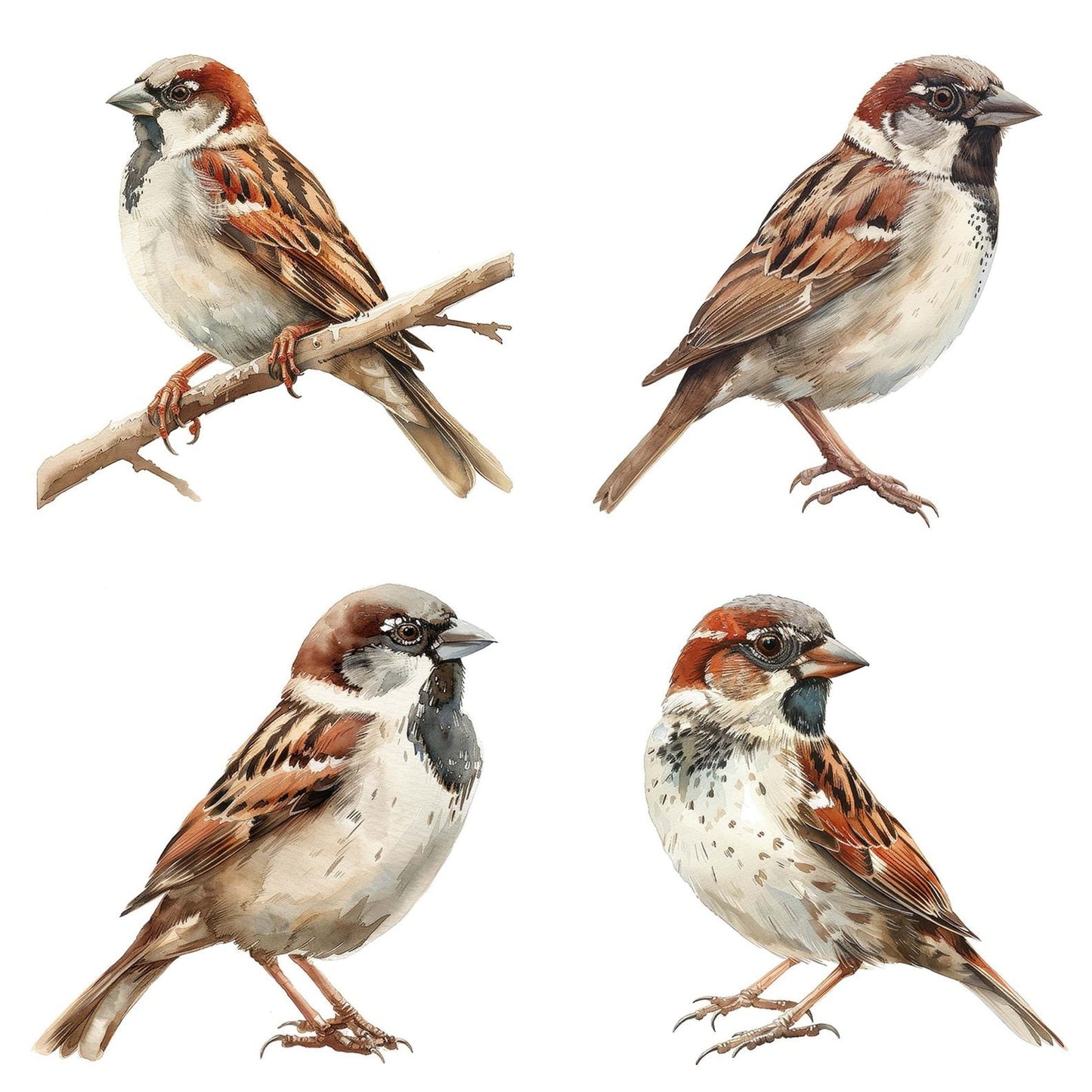 Small Sparrow Clipart Set (DDD006589)