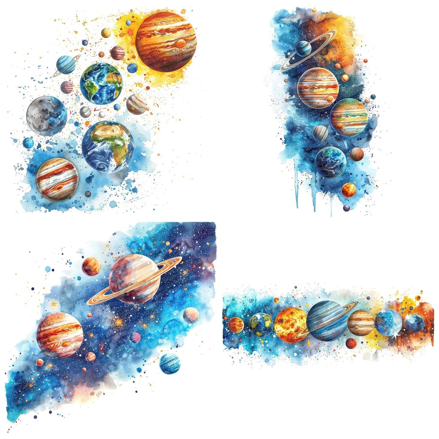 Solar System Planets Clipart Set (DDD006622)