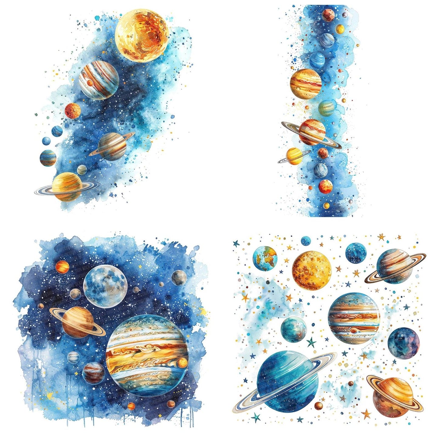 Solar System Planets Clipart Set (DDD006622)