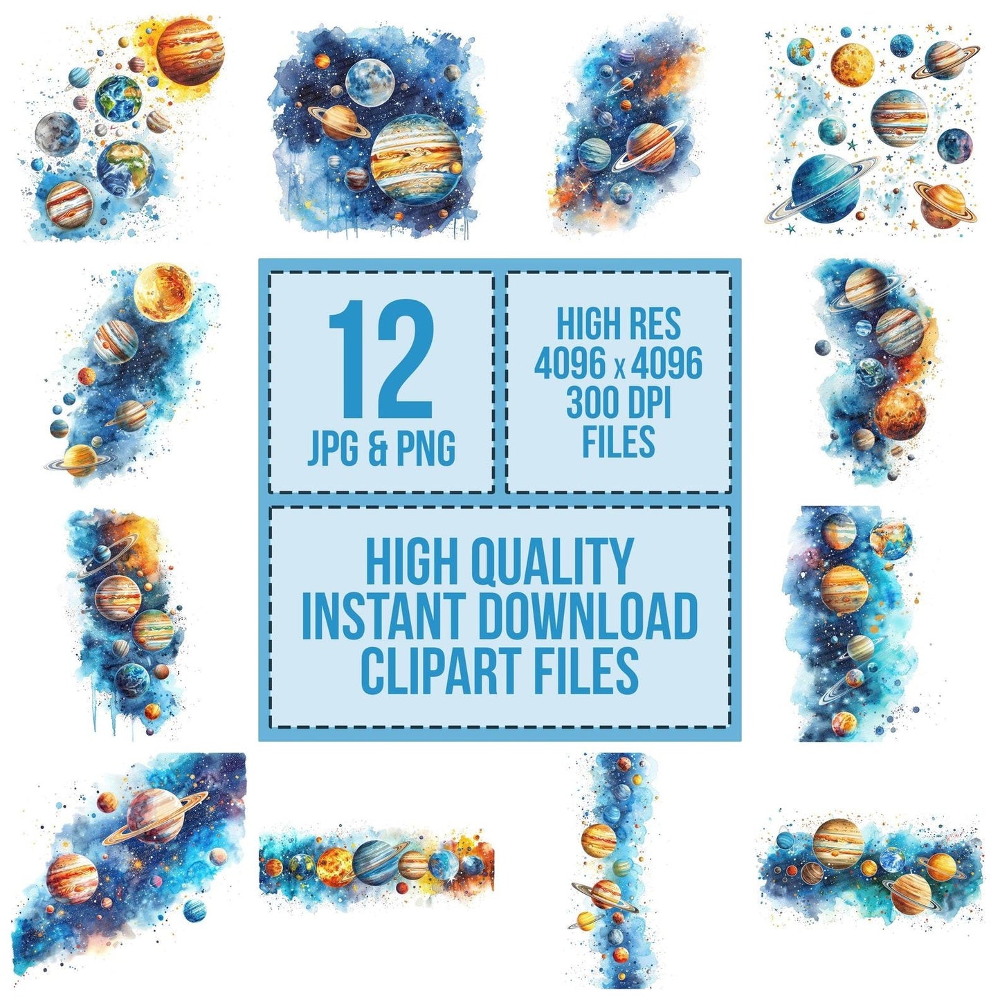 Solar System Planets Clipart Set (DDD006622)