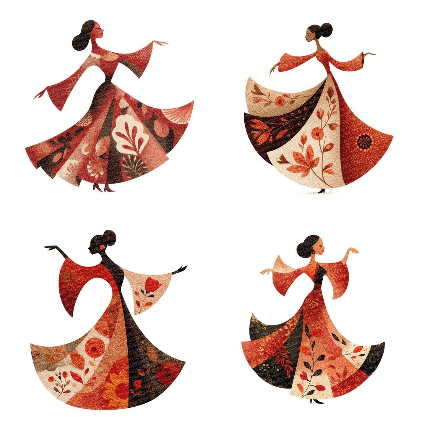 Spanish Folk Dancer Clipart Set (DDD006627)