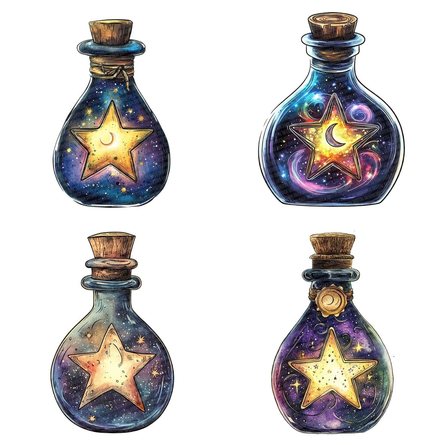 Star Sign Potion Bottle Clipart Set (DDD006653)