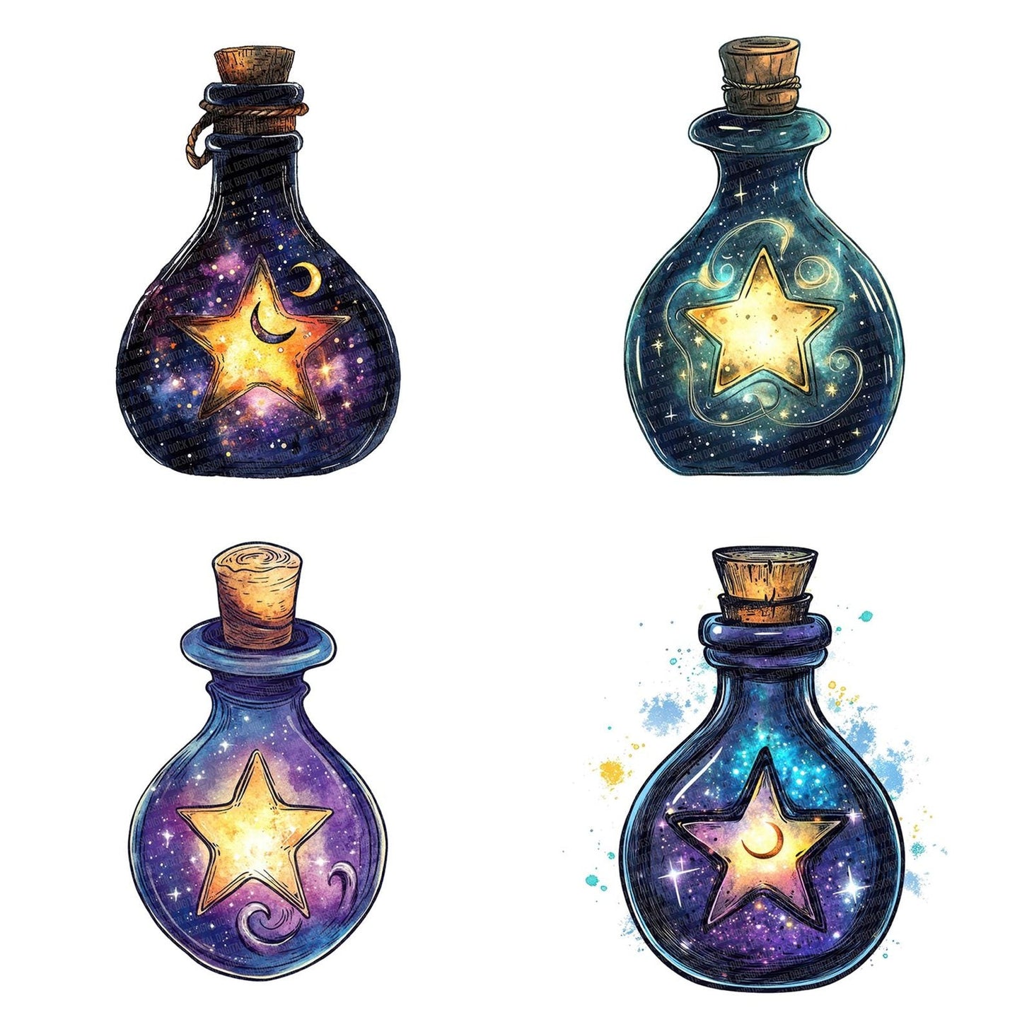 Star Sign Potion Bottle Clipart Set (DDD006653)