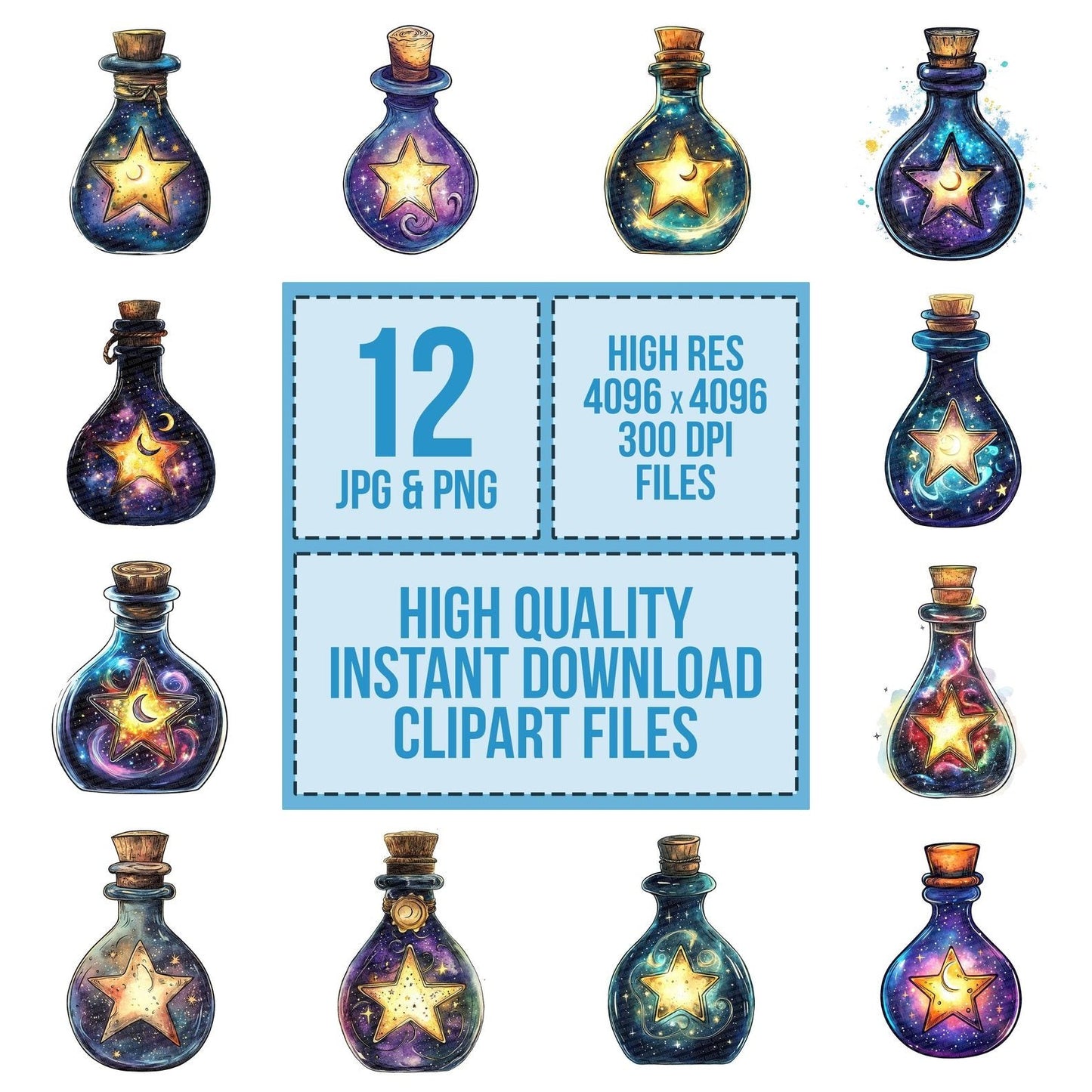 Star Sign Potion Bottle Clipart Set (DDD006653)