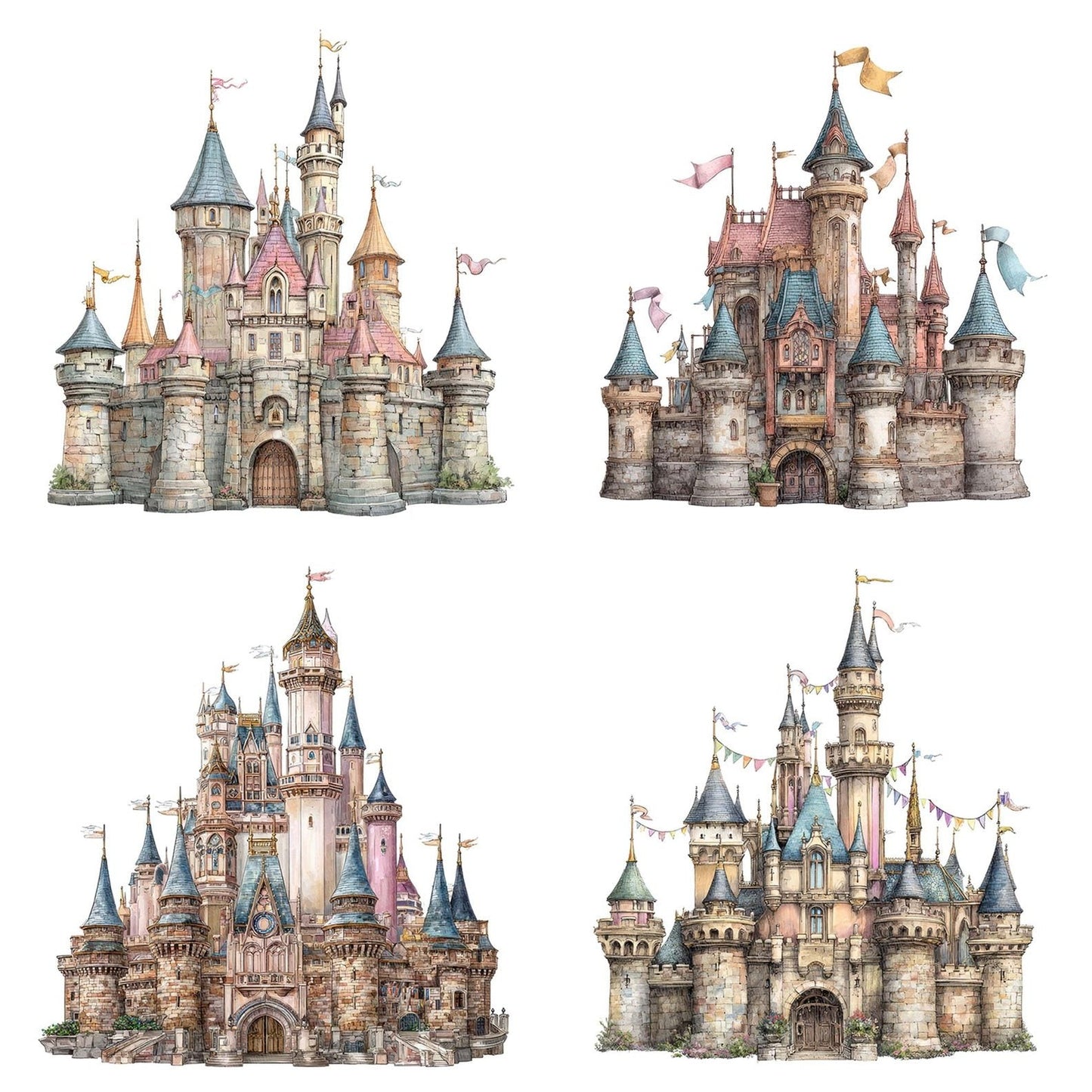 Storybook Princess Castle Clipart Set (DDD006666)