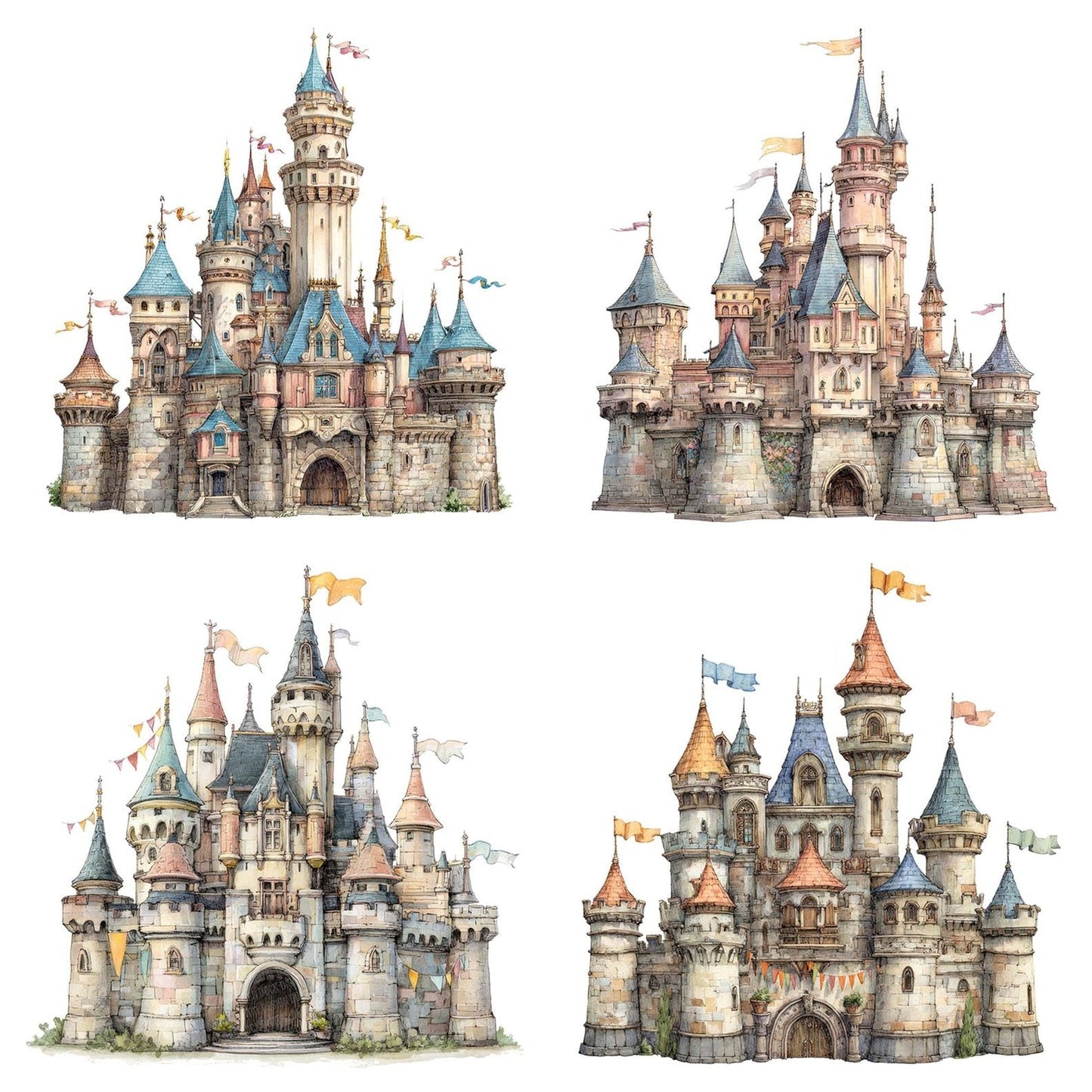 Storybook Princess Castle Clipart Set (DDD006666)
