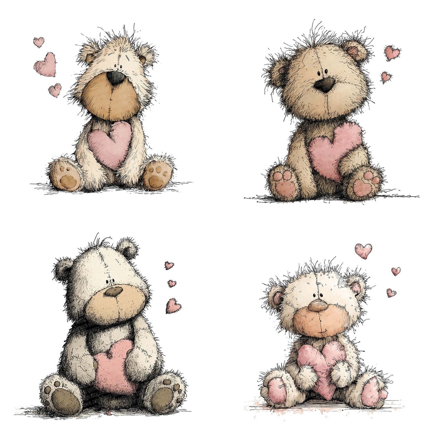 Tatty Bear Valentine Clipart Set (DDD006700)