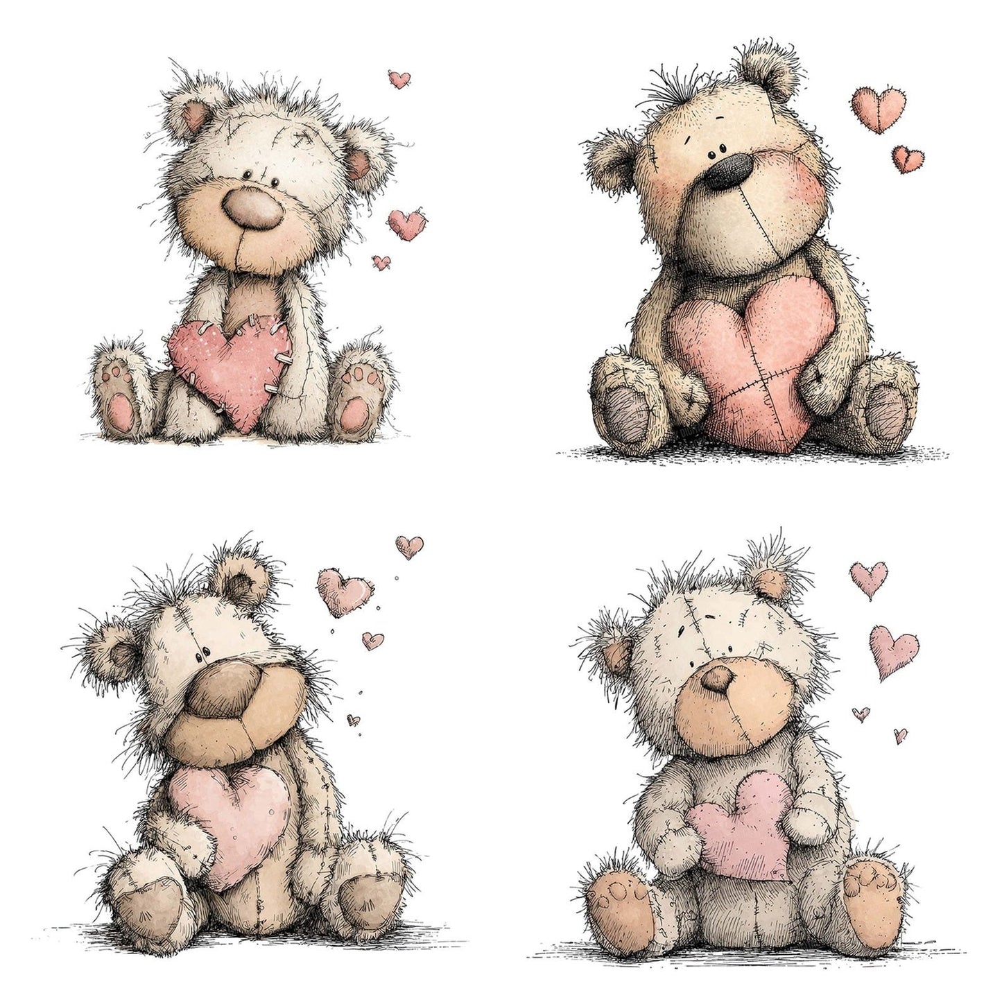 Tatty Bear Valentine Clipart Set (DDD006700)
