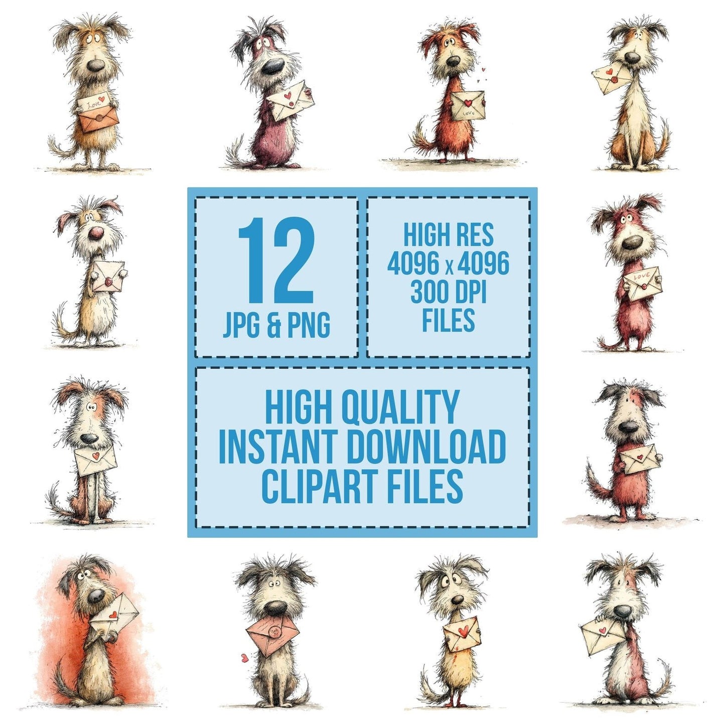 Tatty Dog Love Letter Clipart Set (DDD006704)