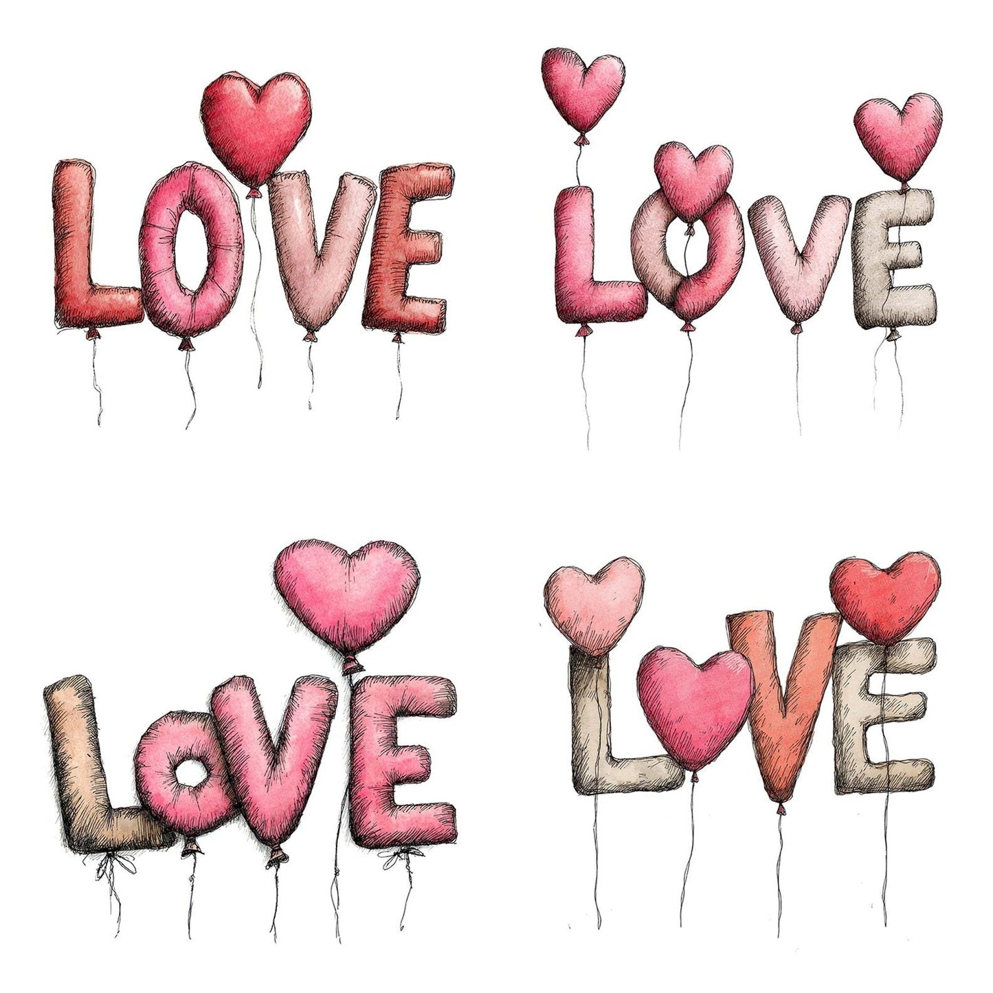 Tatty Love Balloons Clipart Set (DDD006713)