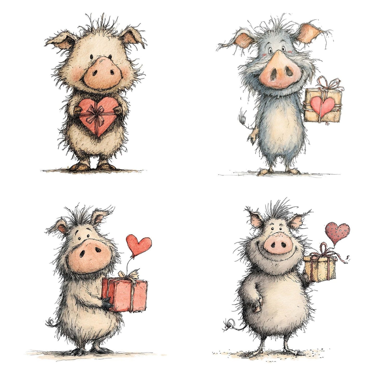 Tatty Pig Valentine Clipart Set (DDD006715)
