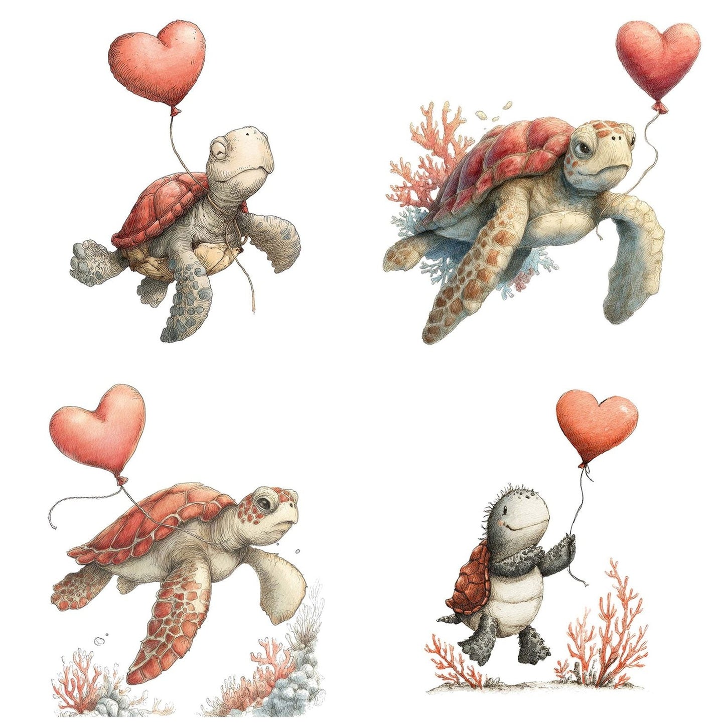 Tatty Turtle Love Clipart Set (DDD006719)