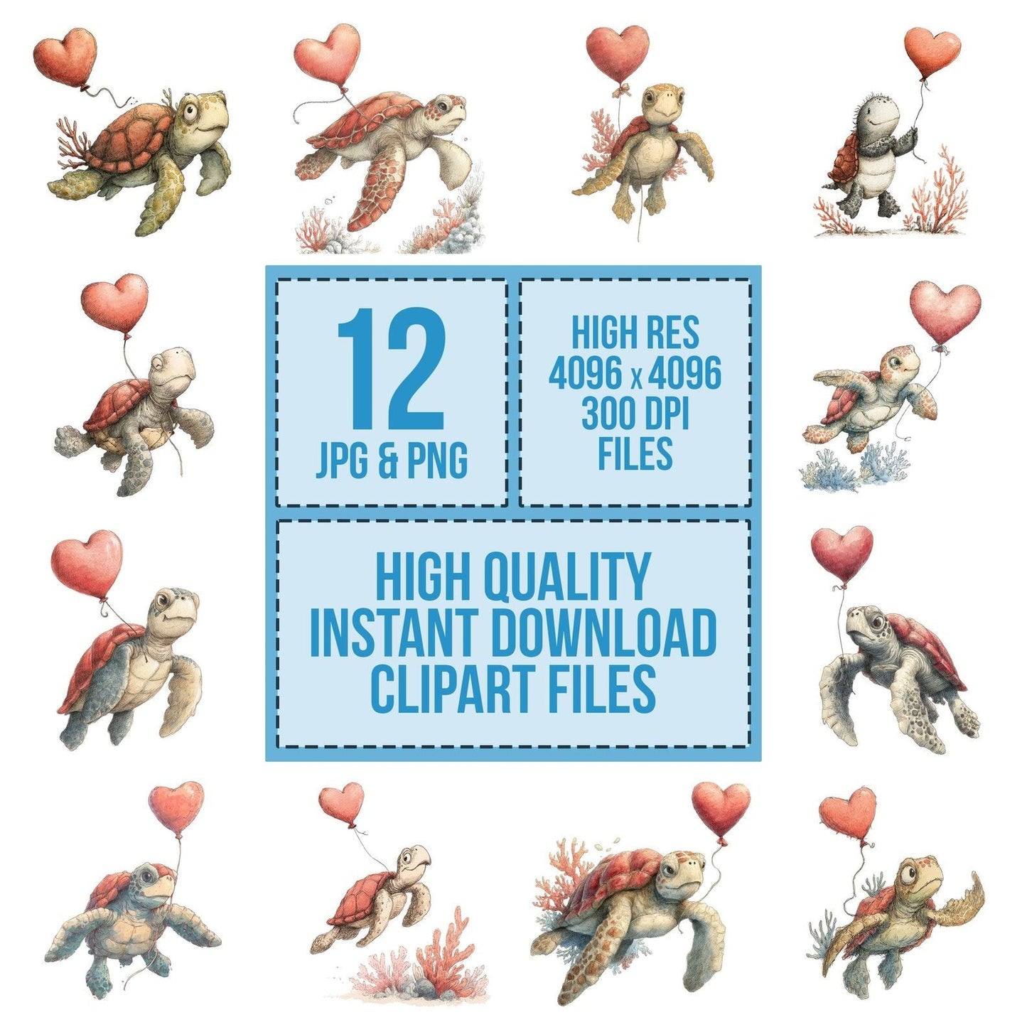 Tatty Turtle Love Clipart Set (DDD006719)