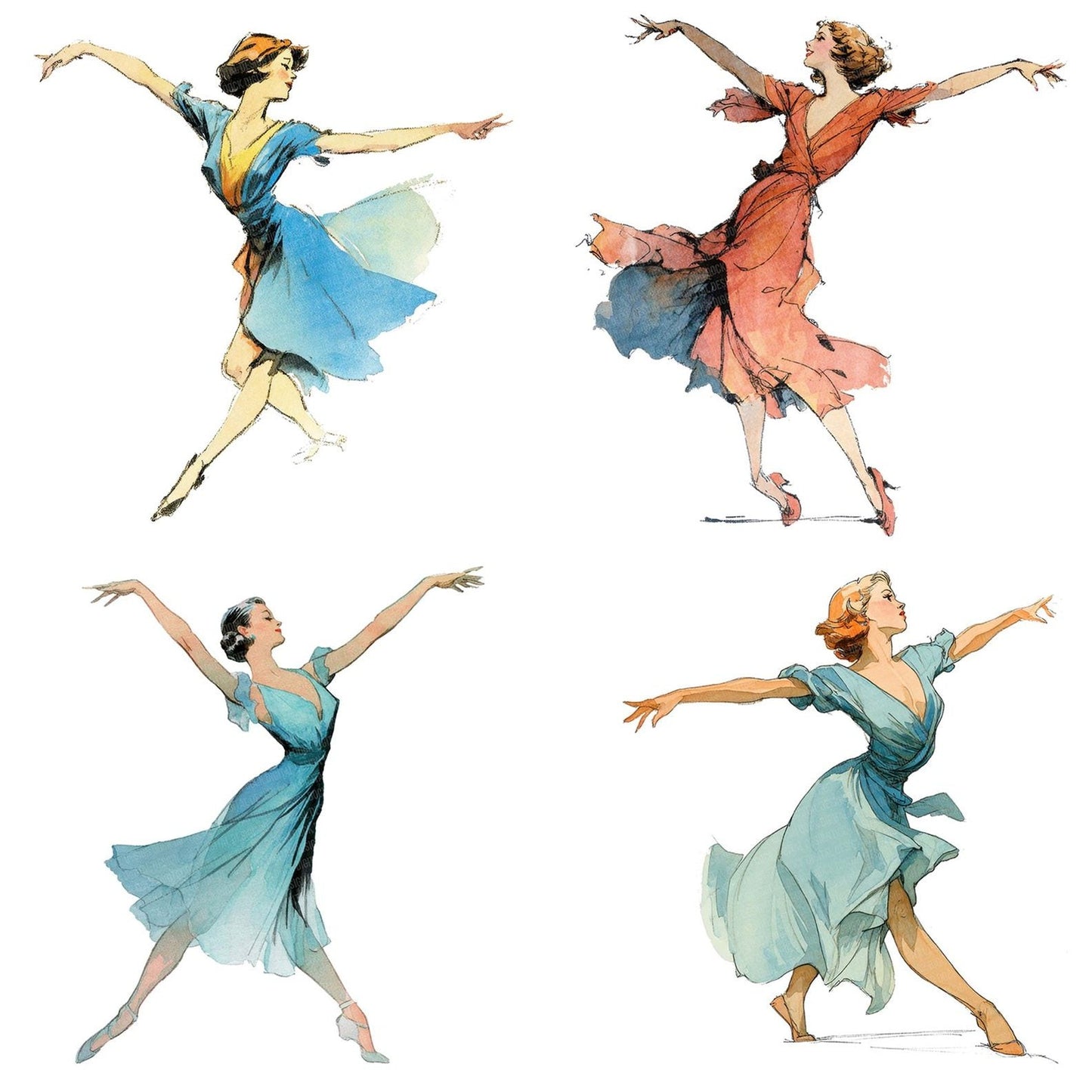 Thirties Swing Dancer Clipart Set (DDD006749)