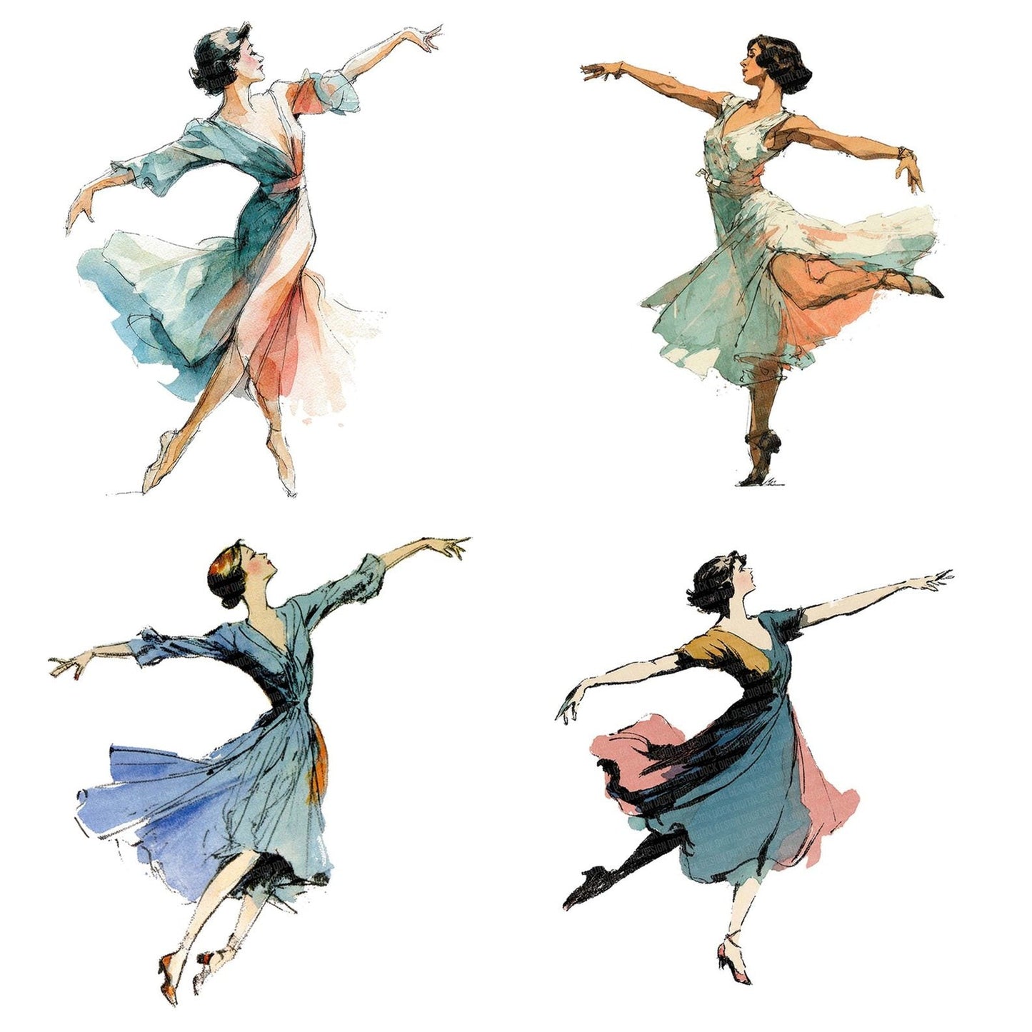 Thirties Swing Dancer Clipart Set (DDD006749)