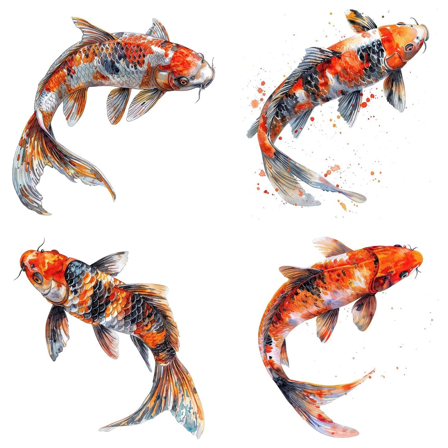 Vibrant Koi Fish Clipart Set (DDD006813)