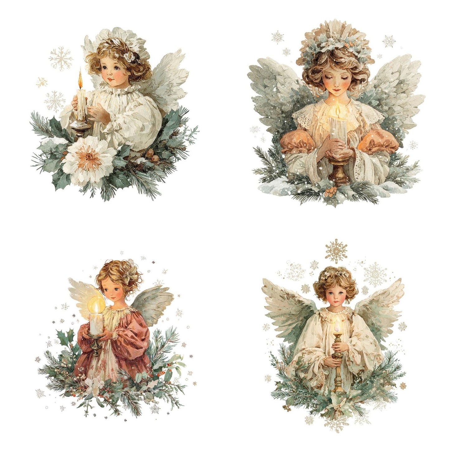 Victorian Christmas Angel Clipart Set (DDD006818)