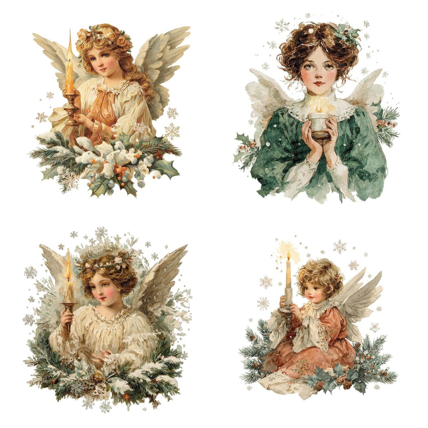 Victorian Christmas Angel Clipart Set (DDD006818)