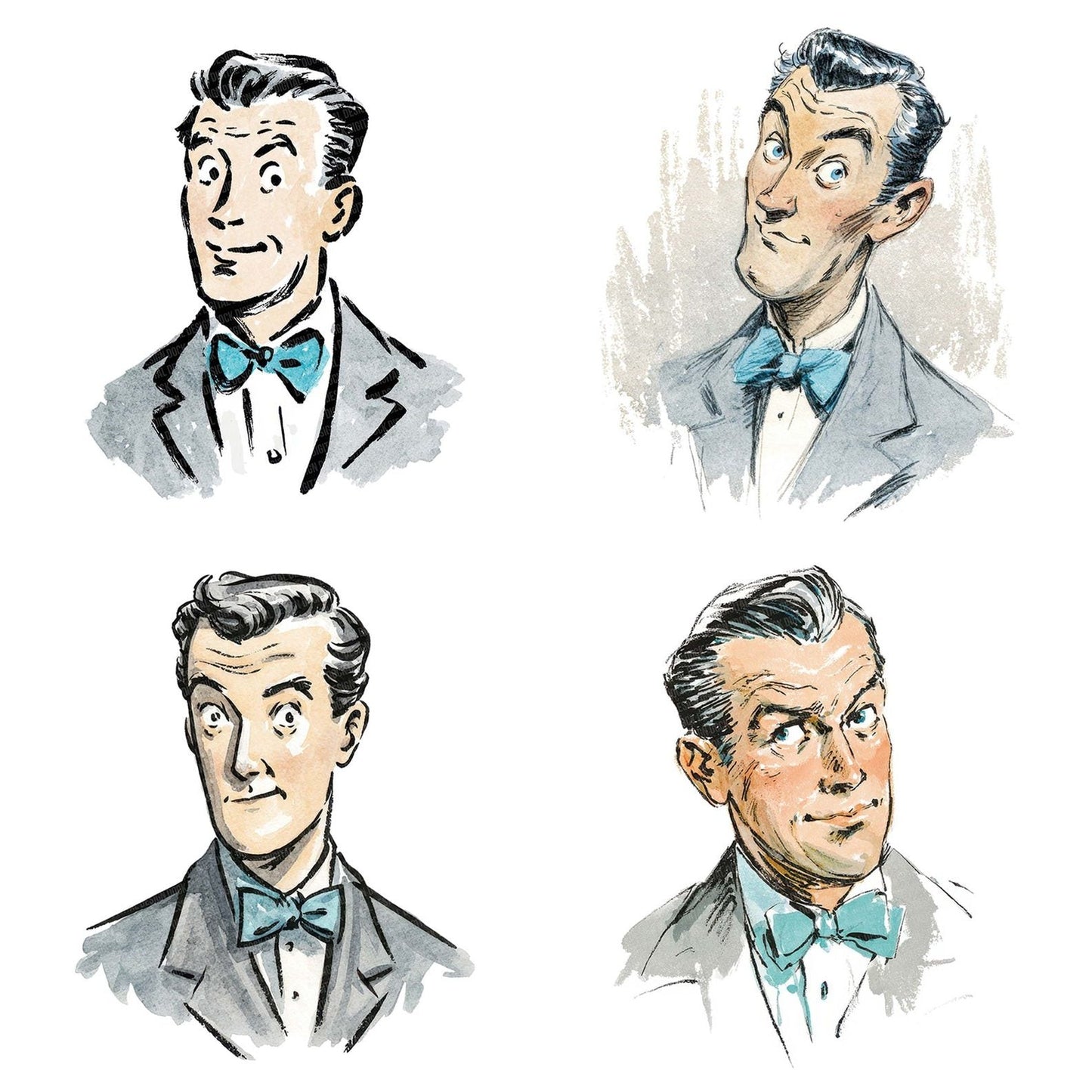 Vintage Retro Man Portrait Clipart Set (DDD006910)