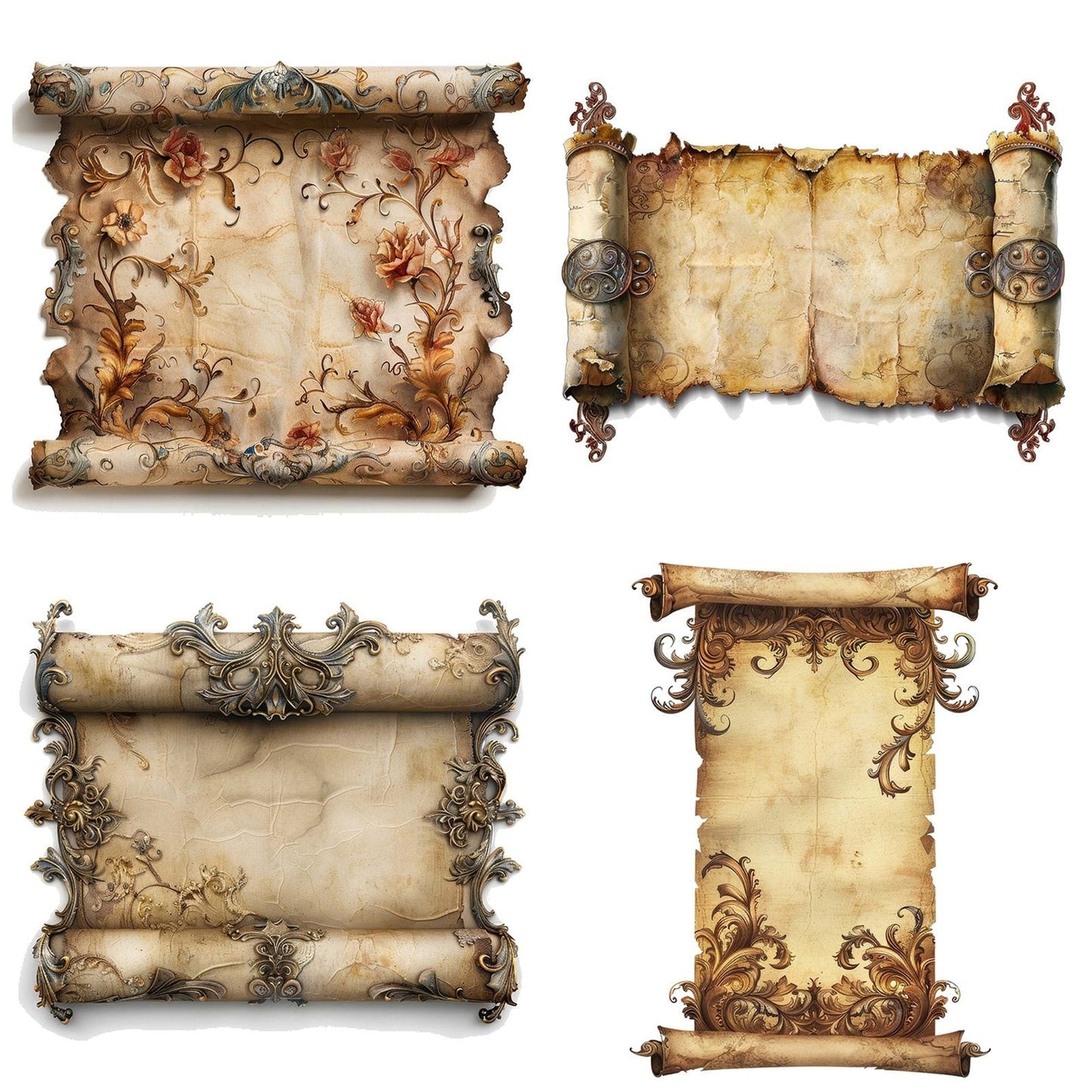Vintage Scroll Ornate Clipart Set (DDD006918)